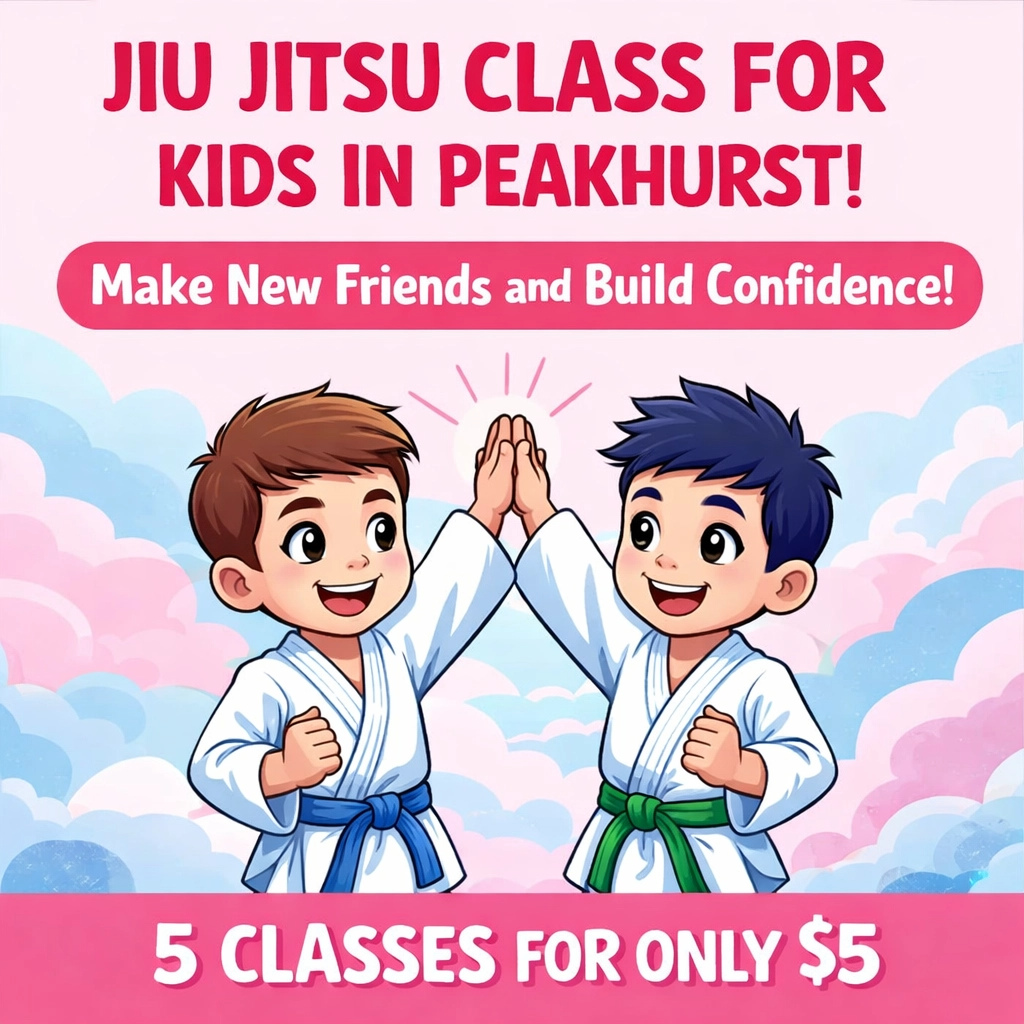 Integrated Combat Centre Peakhurst Facebook ad: JIU JITSU SPOTS OPENED! 5 CLASSES FOR ONLY $5!