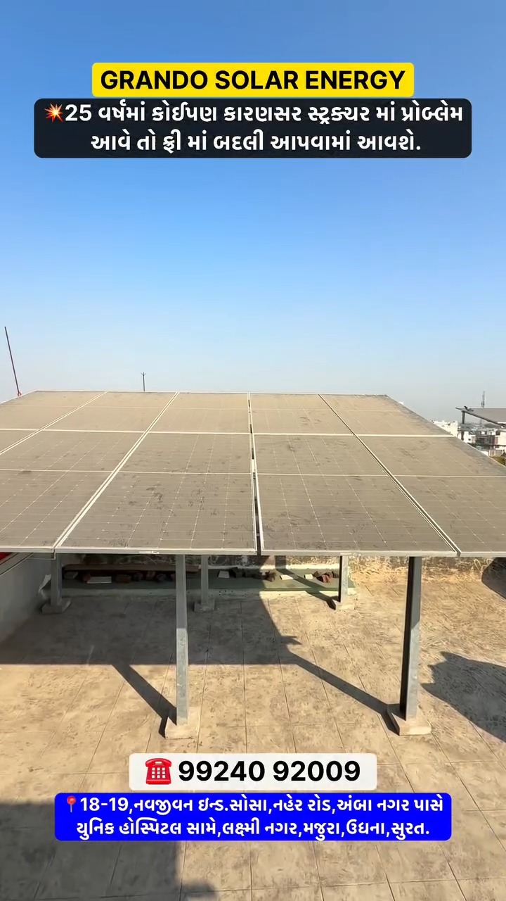 Grando Solar Energy Facebook ad: એક પણ રૂપિયો ભર્યા વગર તમારા ઘરે Solar…
