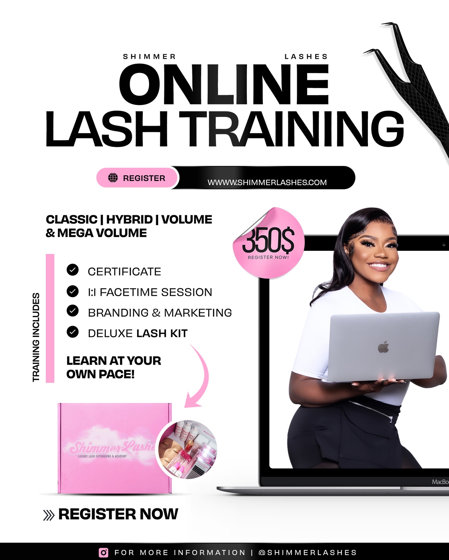shimmerlashes Facebook ad