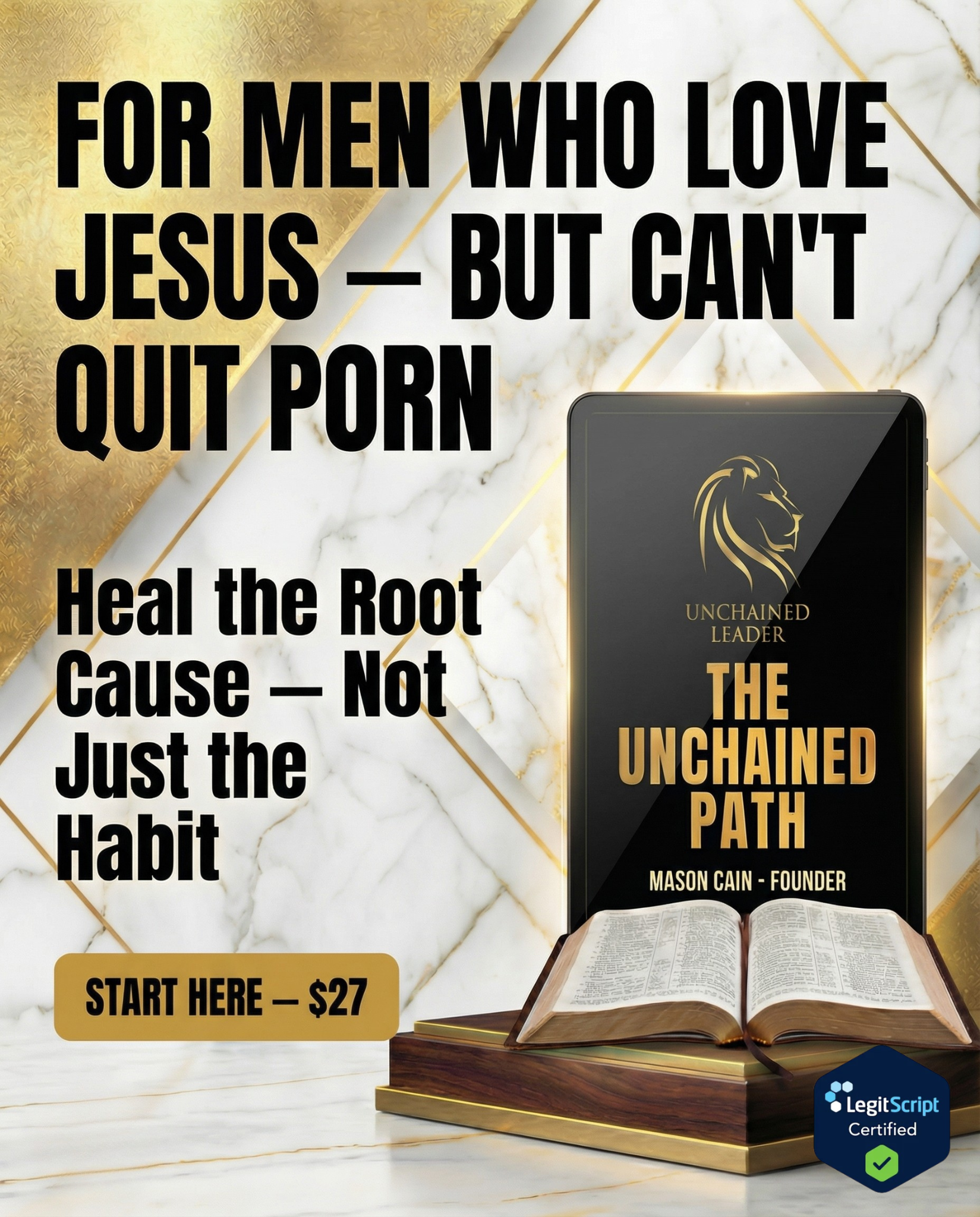 Mason Cain - Unchained Leader Facebook ad