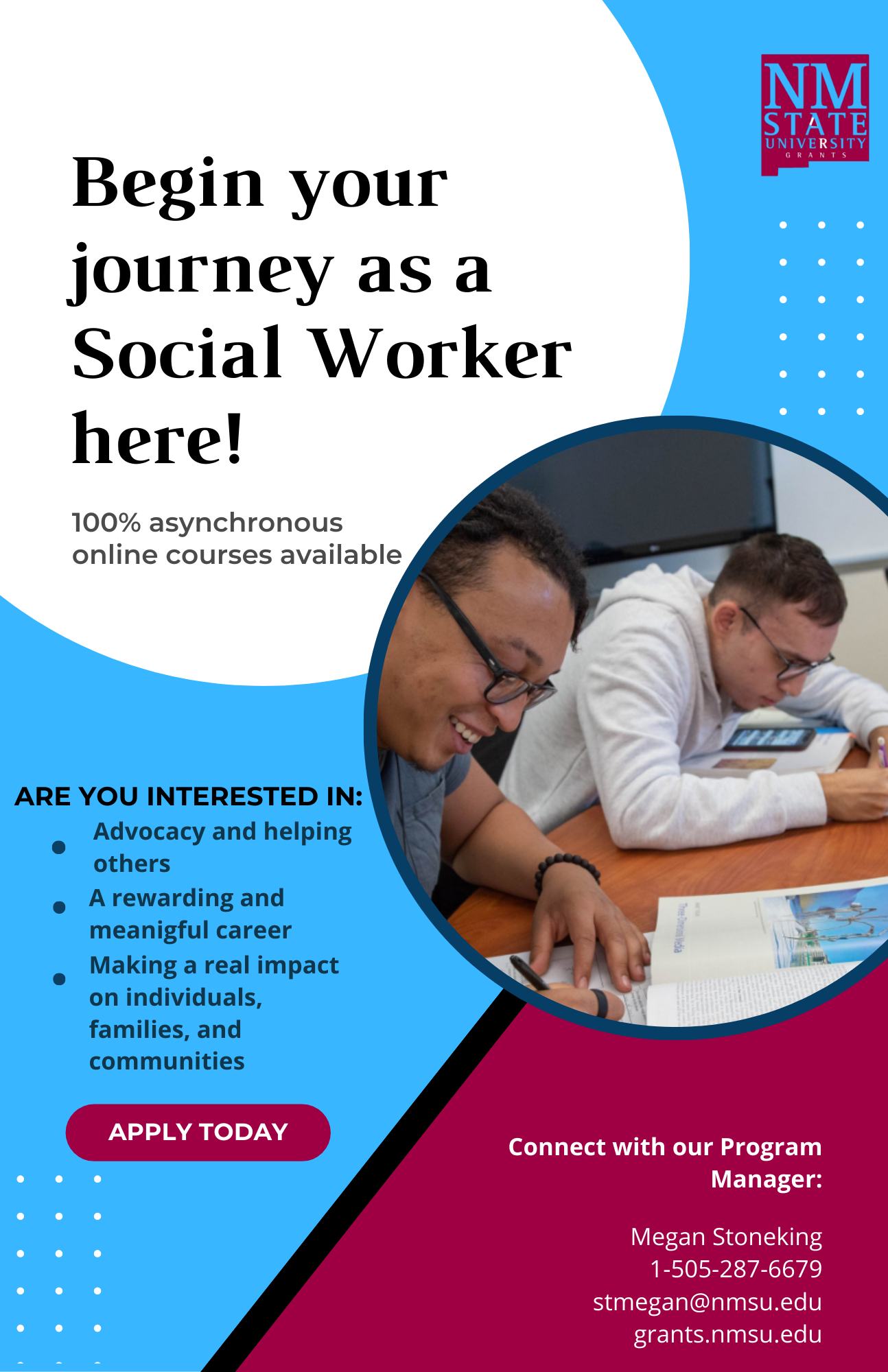 NMSU Grants Campus Facebook ad: Want a career that truly makes a difference?
