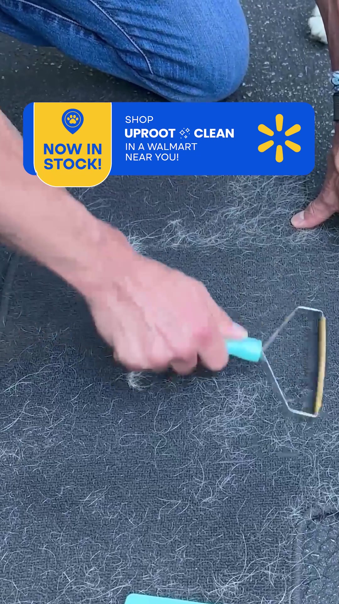 Uproot Clean Facebook ad: Now at Walmart: The Pet Hair Tool Everyone’s Talking About!