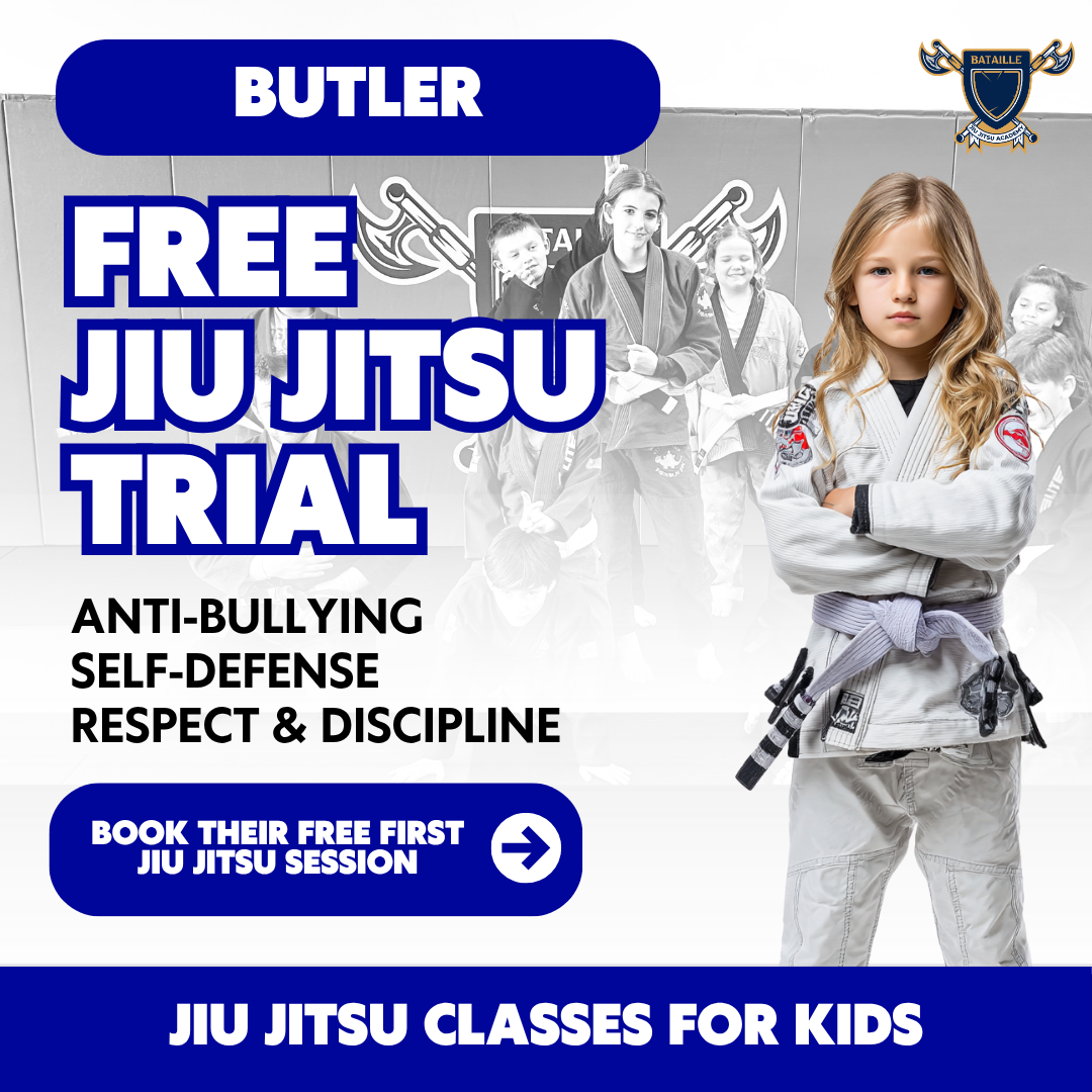 Bataille Jiu Jitsu Academy Facebook ad: BOOK THEIR FREE JIU JITSU TRIAL