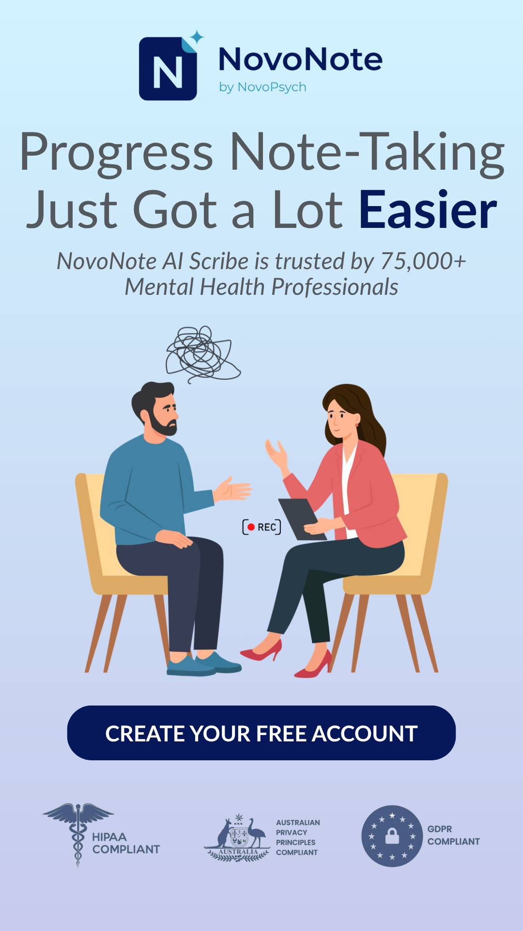 NovoPsych Facebook ad