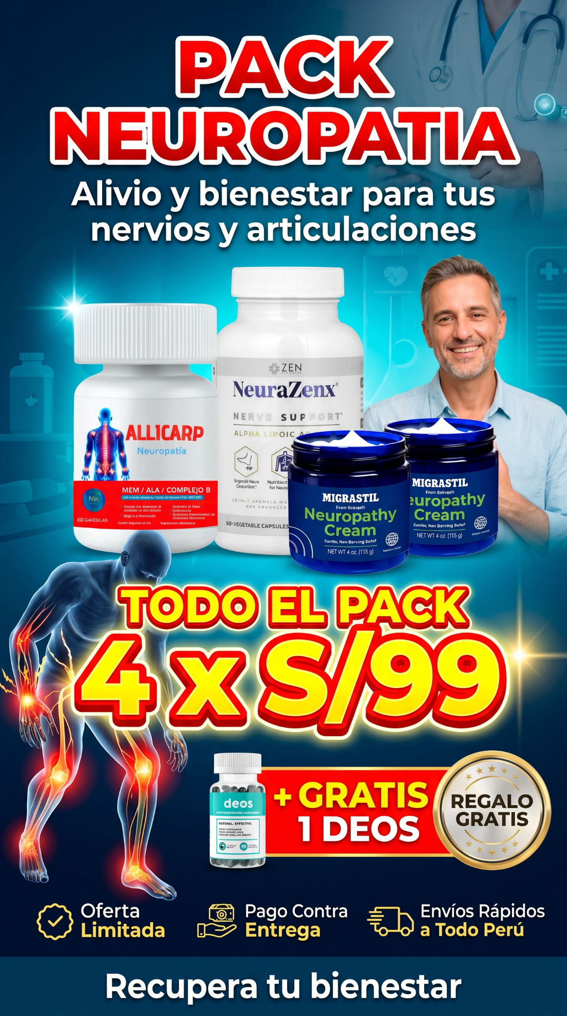 Dr. Fit Salud Facebook ad: ¿Sientes hormigueo, ardor o adormecimiento?