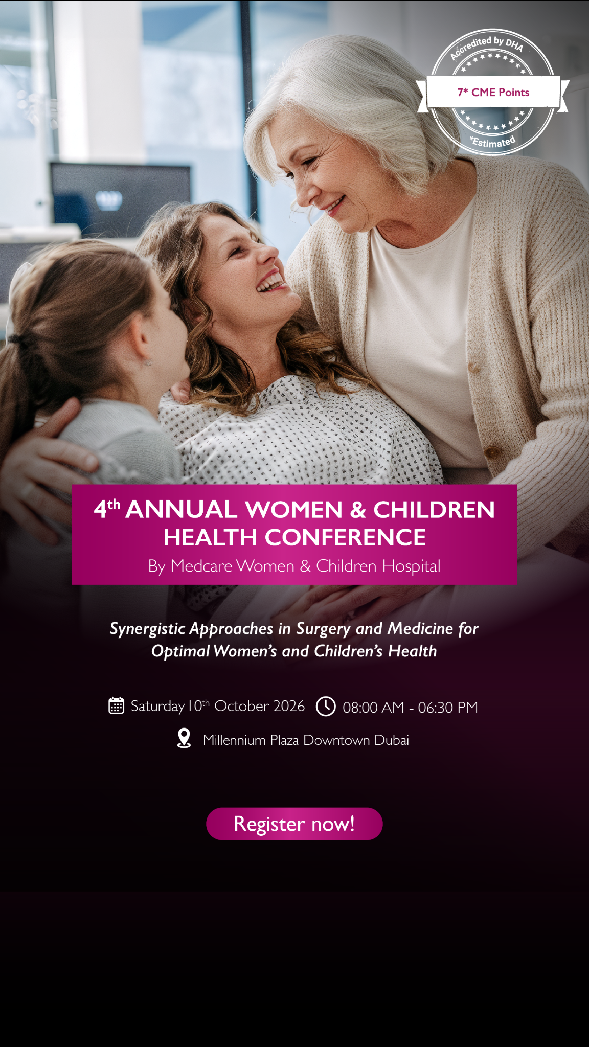 Medcare Facebook ad: 4th Annual Women & Children Health Conference