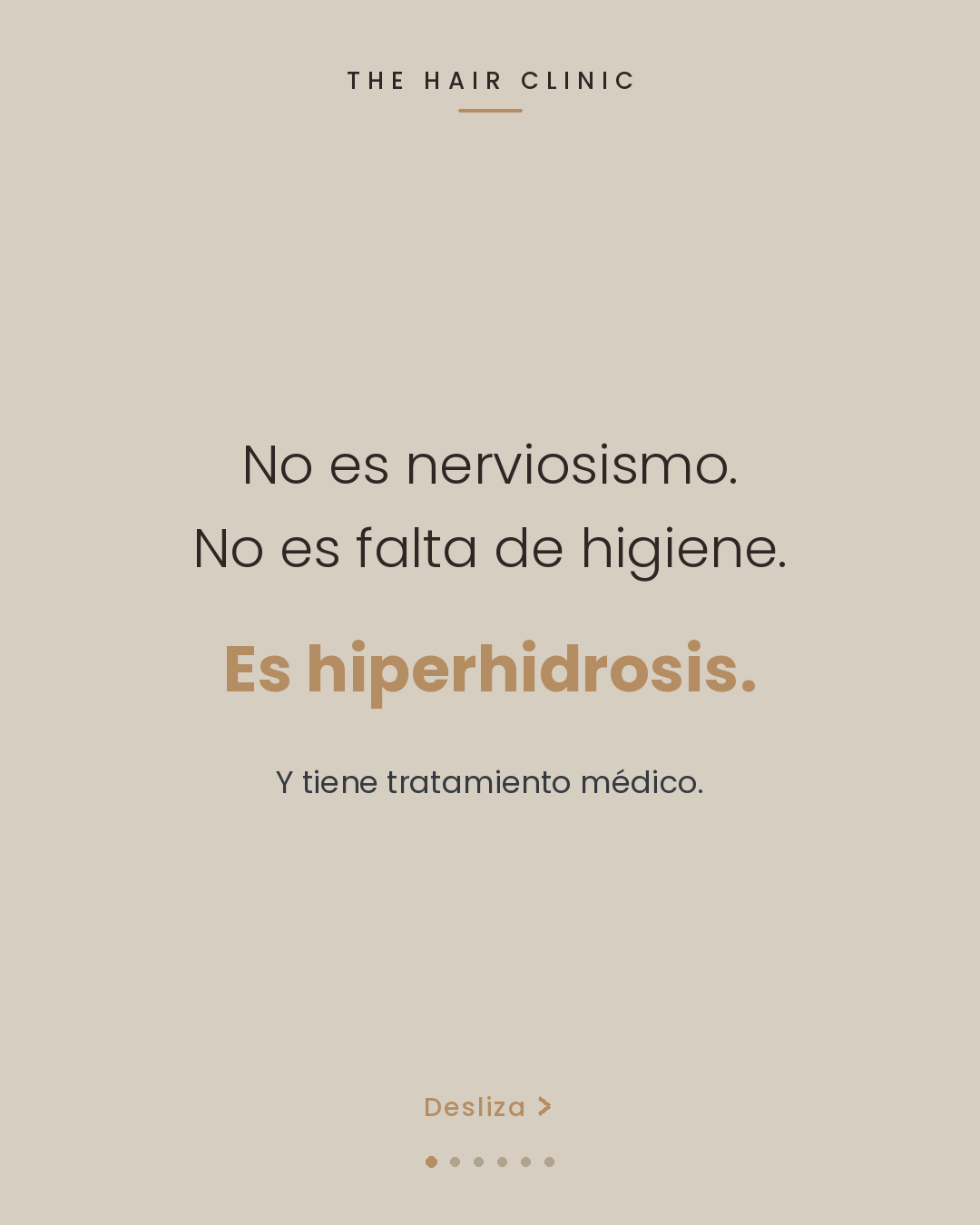 The Hair Clinic by Laura Caicedo Facebook ad: ¿Te preocupa sudar más de lo normal?