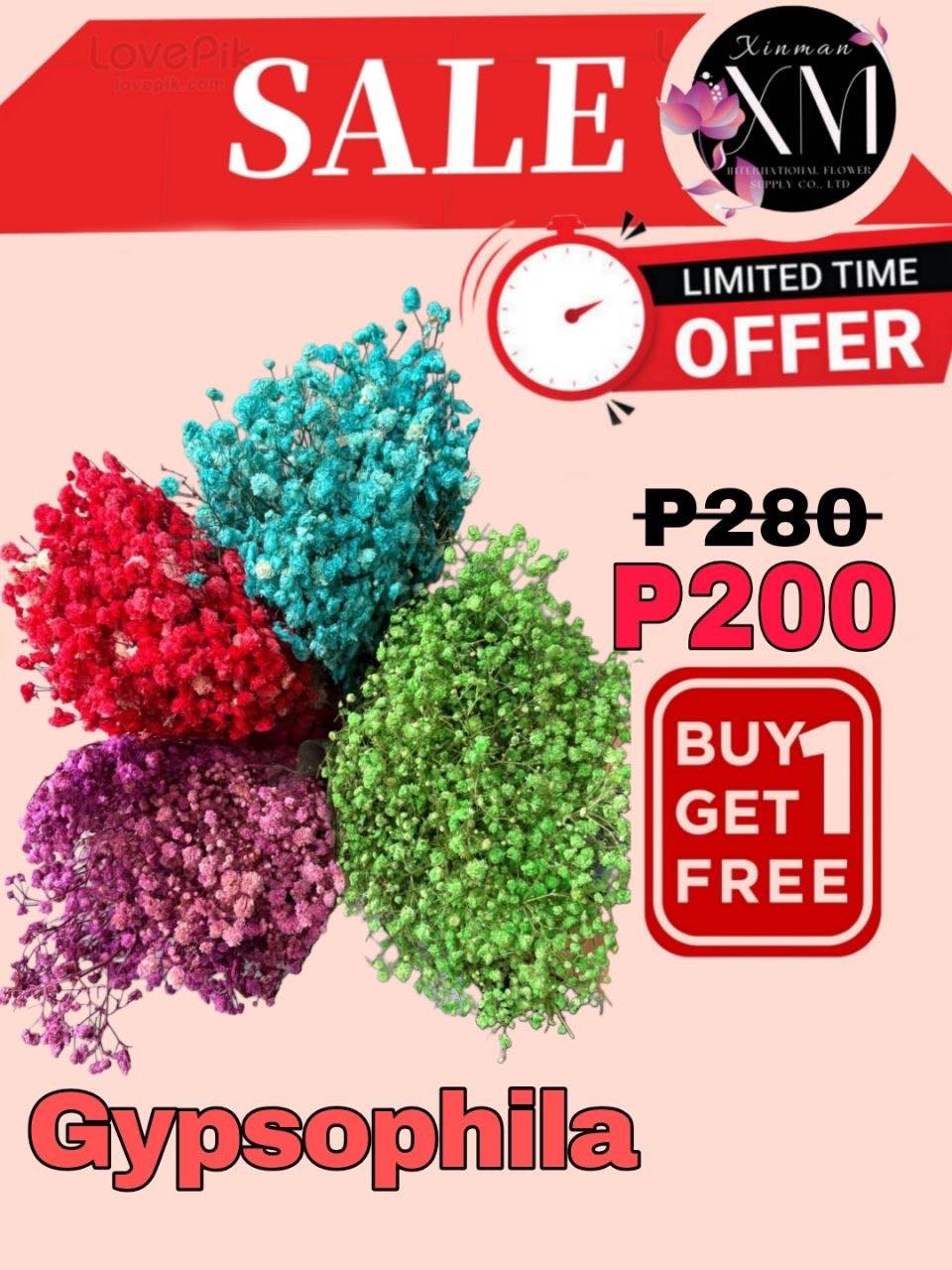 Xinman international flower supply co. Facebook ad: Florists & gift shop owners: Tired of mahal…