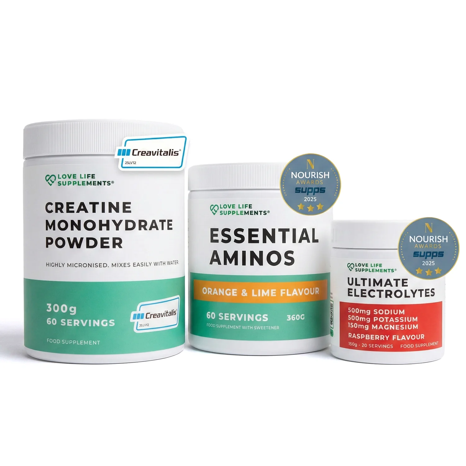 Love Life Supplements Facebook ad: Train Smarter with Our 3-Part Routine