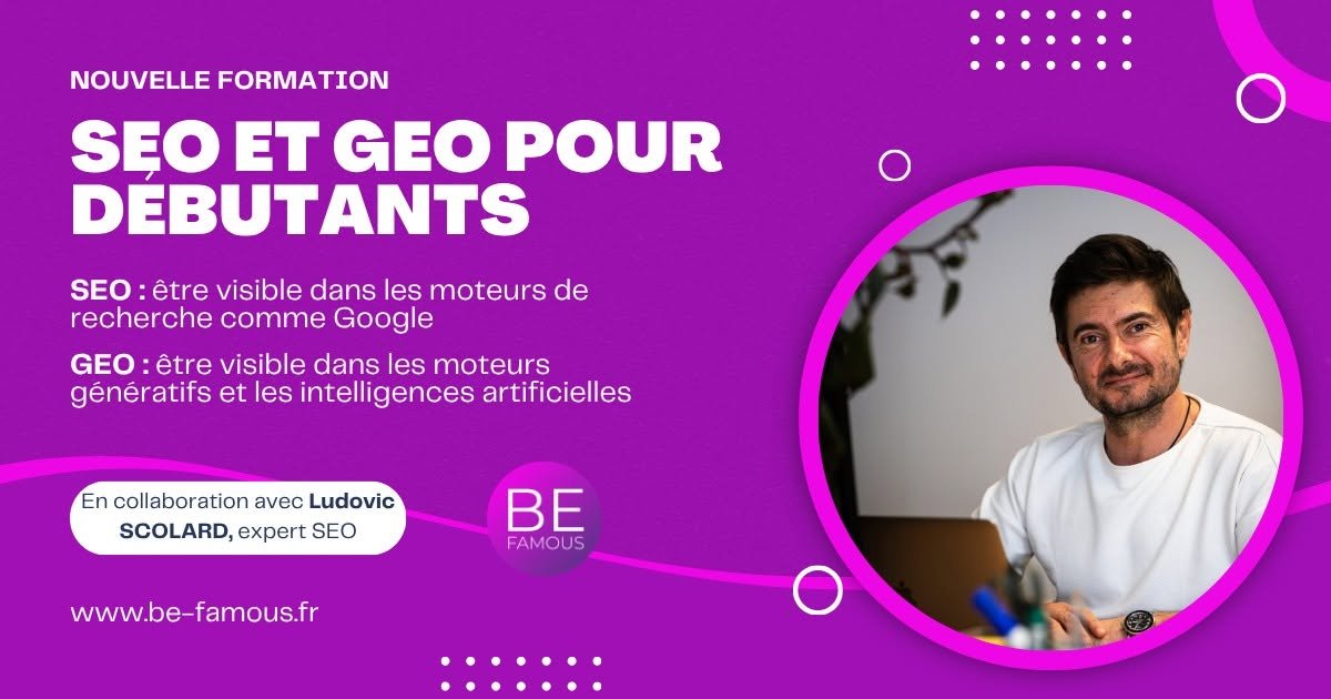 Sell Expert Facebook ad: Formation SEO et GEO pour débutants