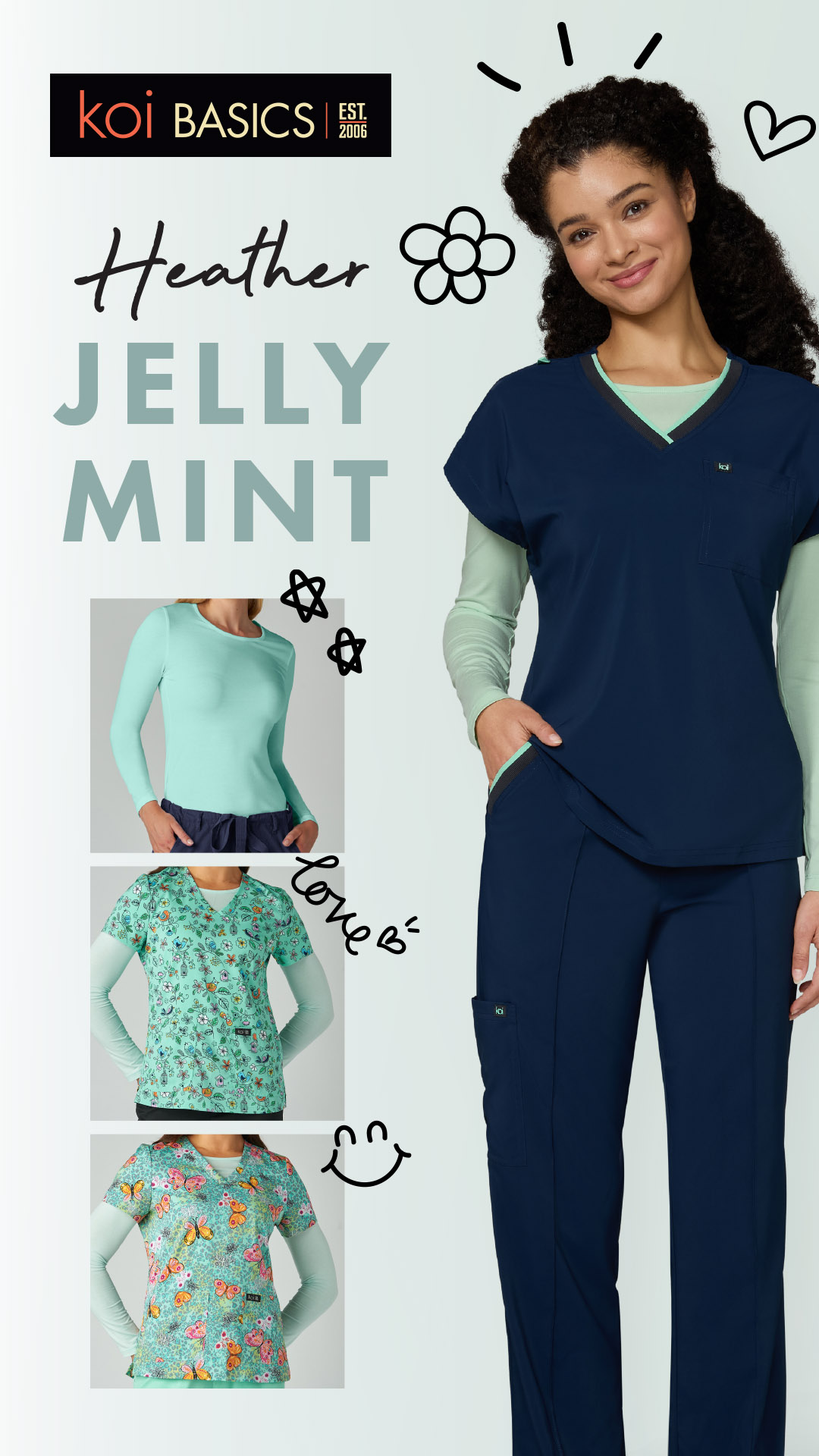 koi Designer Scrubs Facebook ad