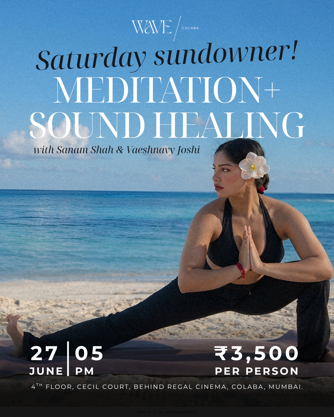 The Nuvana Life Facebook ad: Meditation & Sound Healing Sundowner