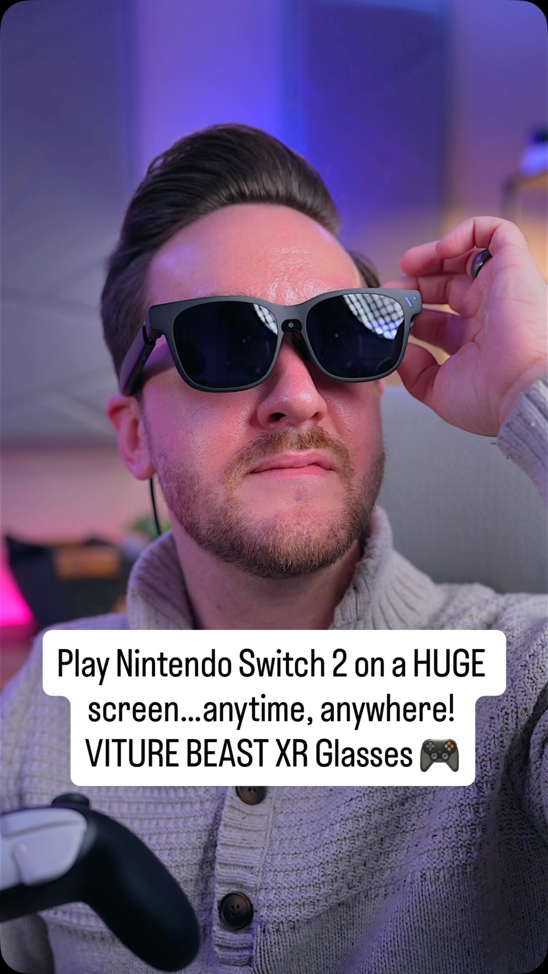 VITURE Facebook ad: Play your Nintendo Switch 2 on a HUGE…