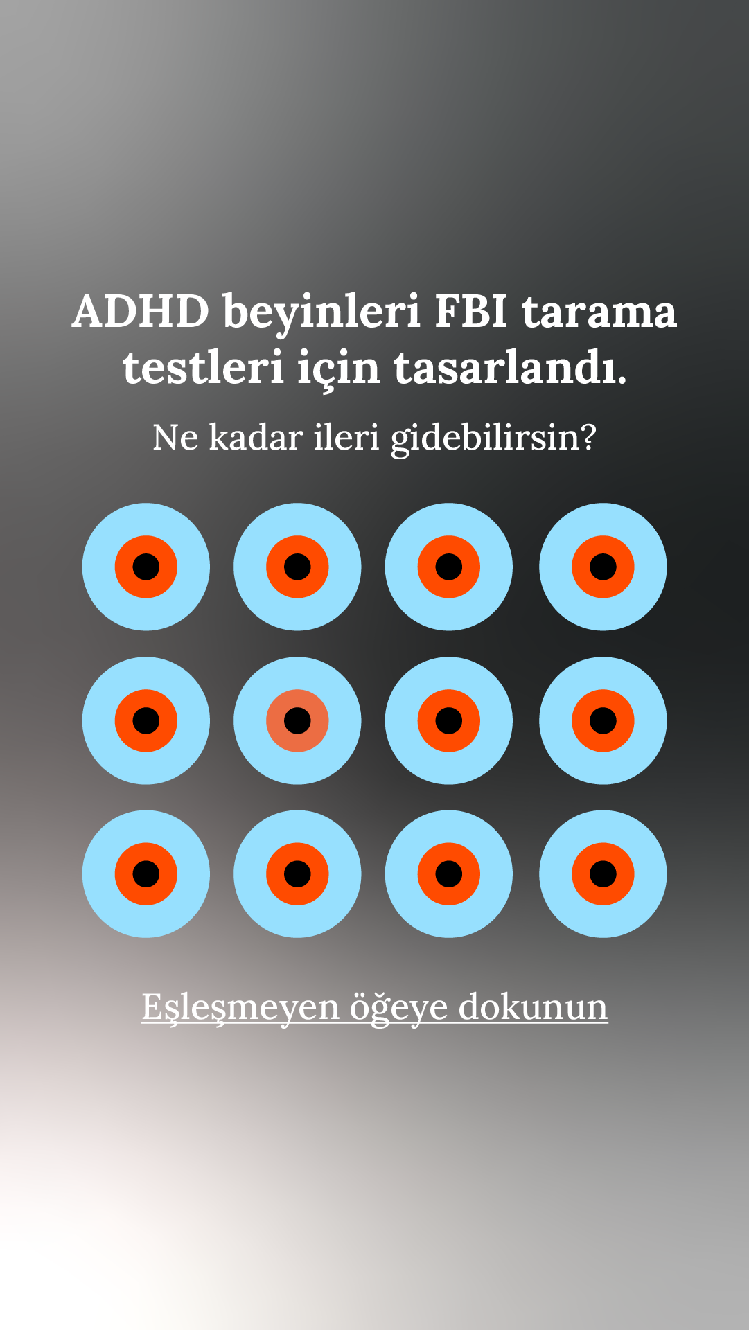 International Brain Test Facebook ad