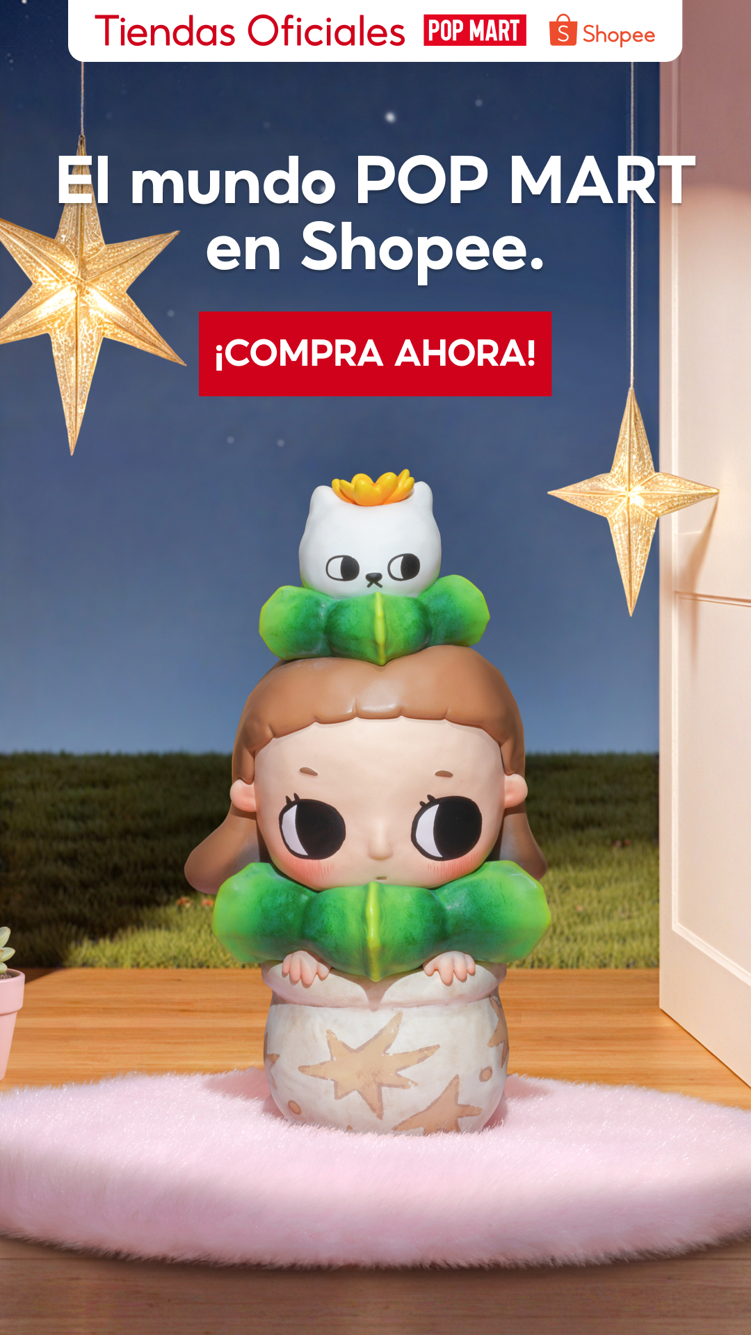 Shopee Facebook ad: POP MART Oficial en Shopee.