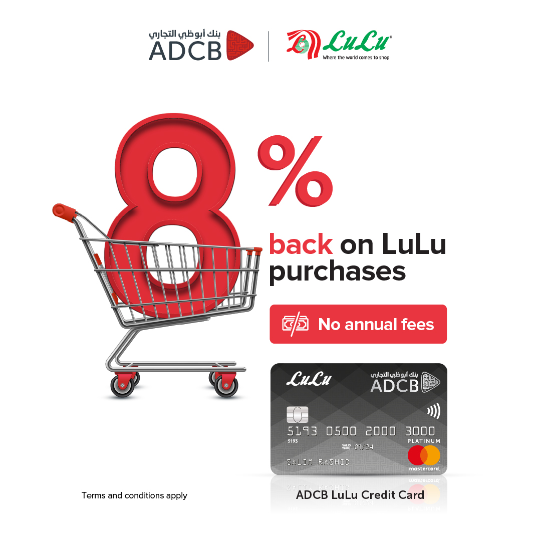 Abu Dhabi Commercial Bank Facebook ad: 8% back on your LuLu purchases