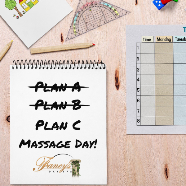 Fancy's Day Spa Facebook ad: Plan your Massage Day