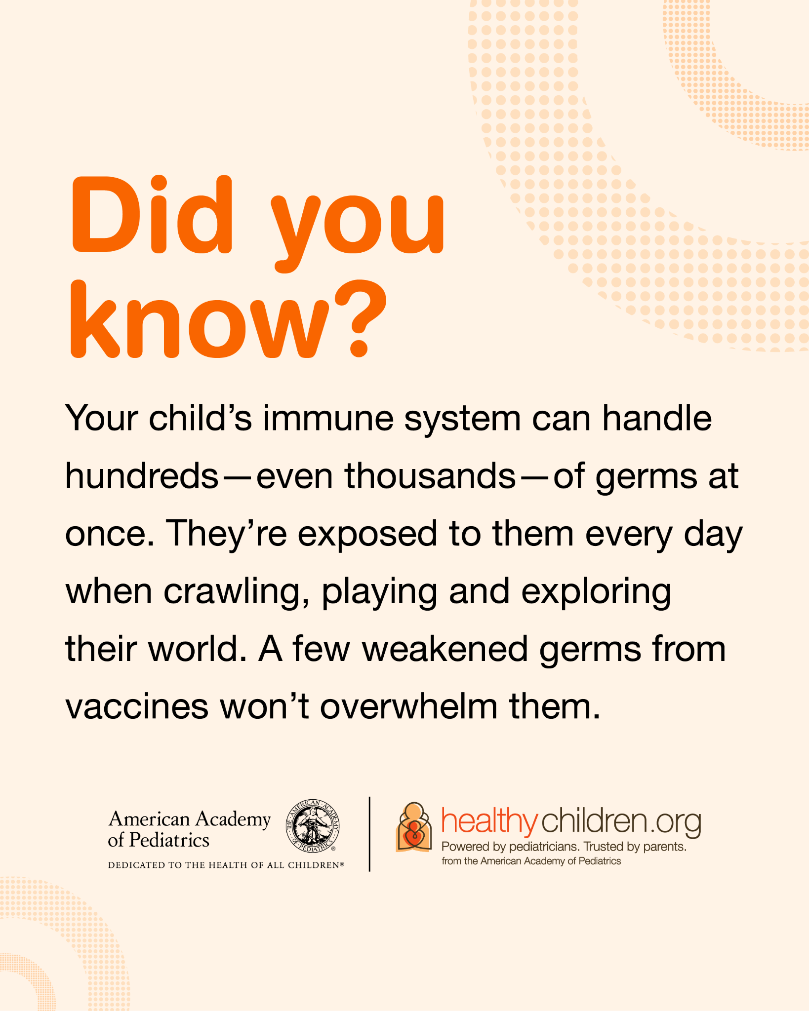 American Academy of Pediatrics Facebook ad