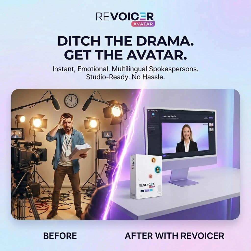 Revoicer - AI Text To Speech Facebook ad: Limited Time Offer - No Monthly Fees - One Time Payment