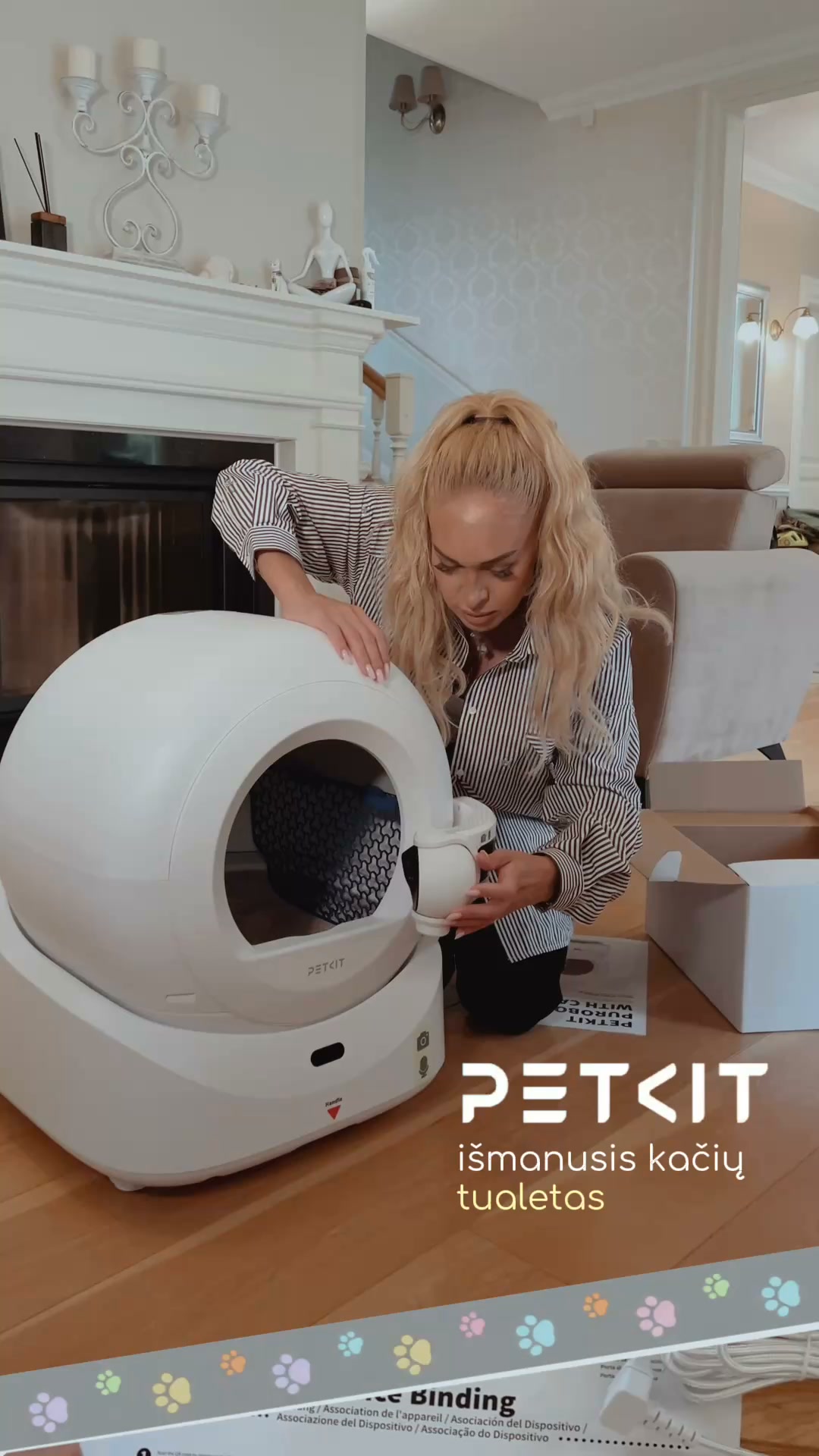 manorobotas.lt Facebook ad: Savaime išsivalantis kačių tualetas-robotas Petkit Purobot…