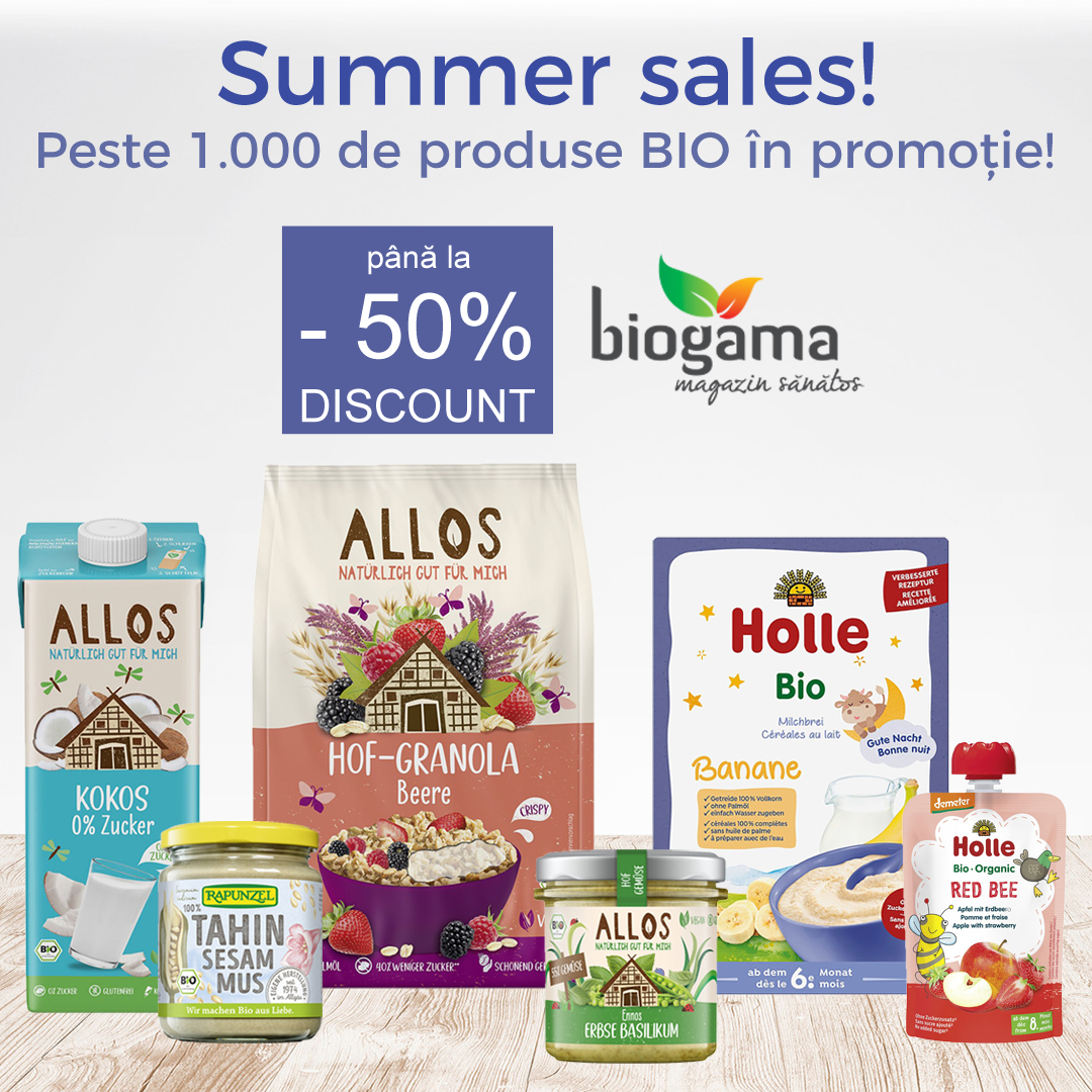 Biogama Facebook ad: Luna iulie vine cu promoții de până la…