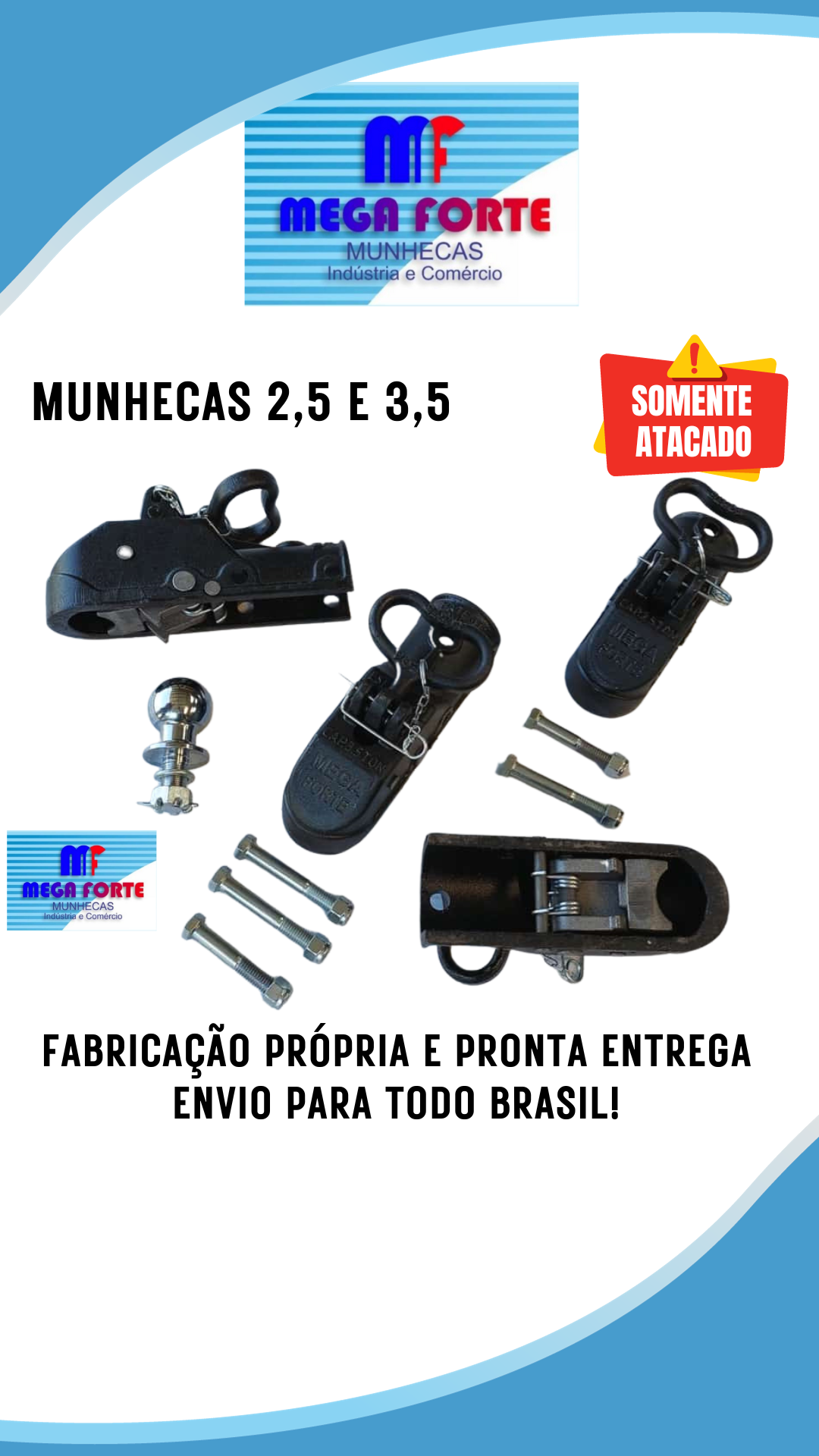 MEGA FORTE Munhecas Facebook ad: Precisando de Peças para Carretinhas no ATACADO?