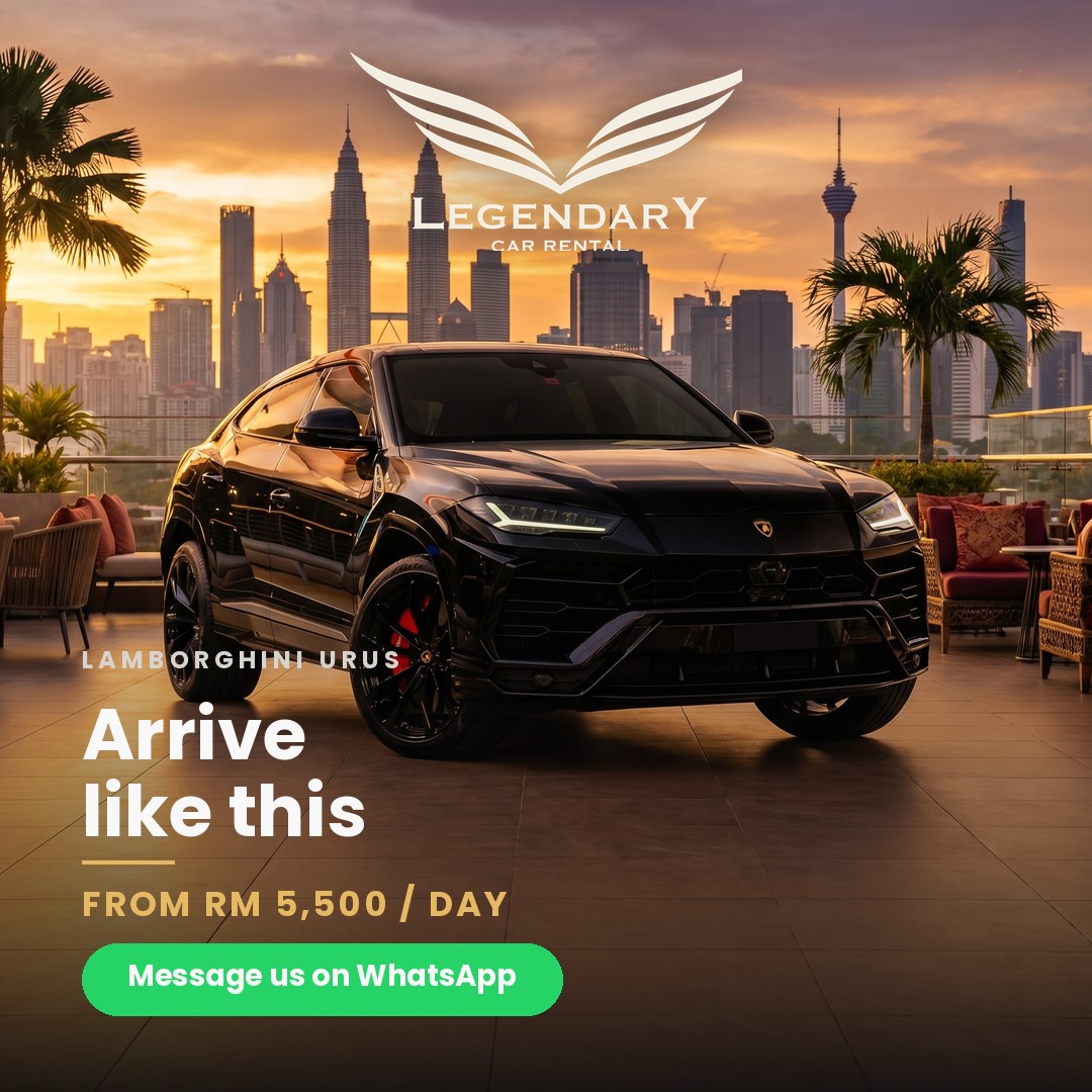Luxury Car Rental Legendary Kereta Sewa Mewah 豪华汽车租赁 Facebook ad: Arrive like this