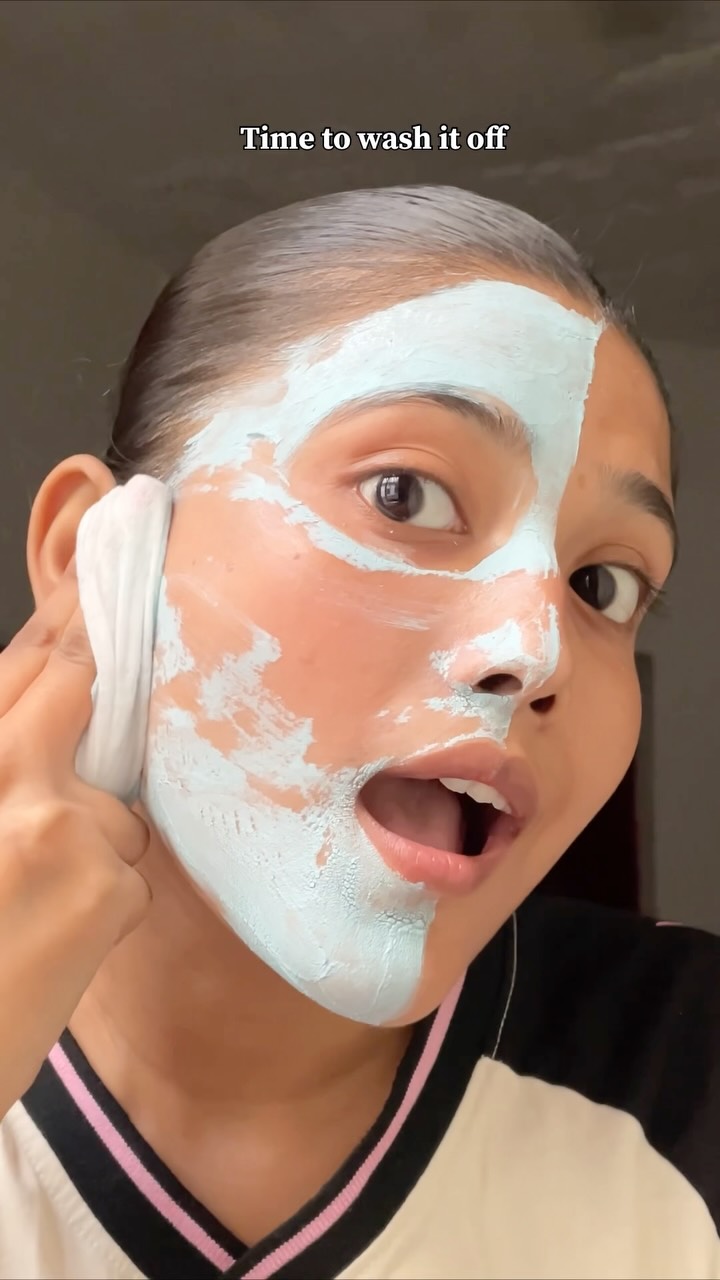 Lets Hyphen Facebook ad: Half-face test with the Hyphen Clay Mask