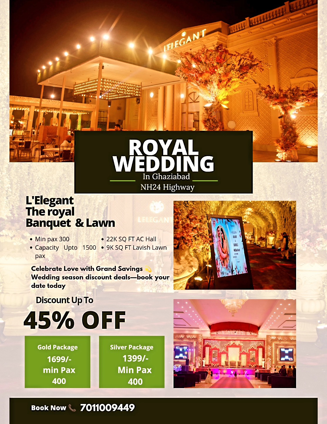 L'Elegant The Royal Banquet & lawn Facebook ad: From lavish décor to unforgettable moments, your perfect…