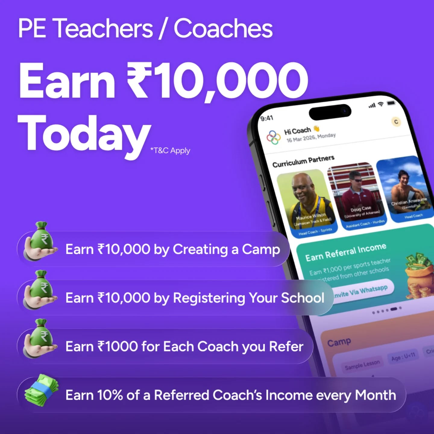 The Sportsbook Facebook ad: Sports Coaches: Summer Camp season is here.