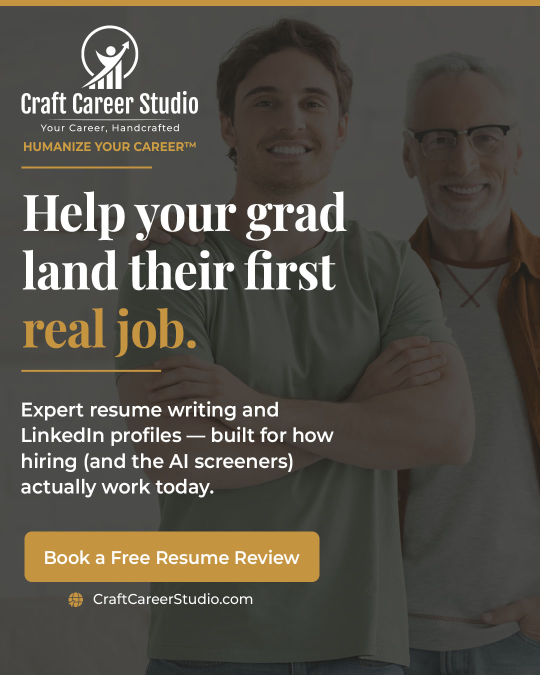 Craft Career Studio Facebook ad: Help Your Grad Land Their First Real Job