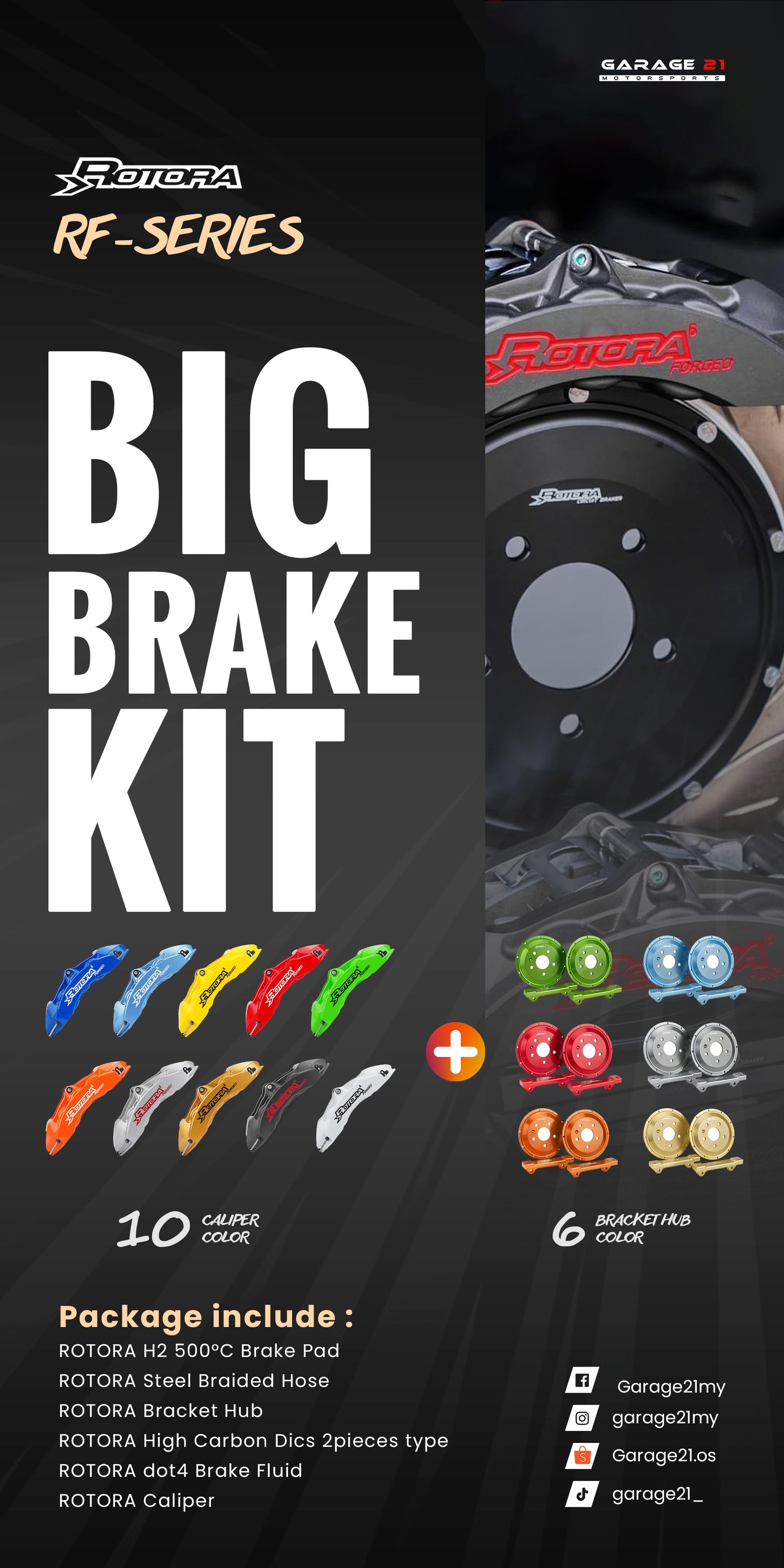 Rotora Brake Malaysia - Garage21 Facebook ad: Big Brake Kit yg boleh pilih warna caliper…