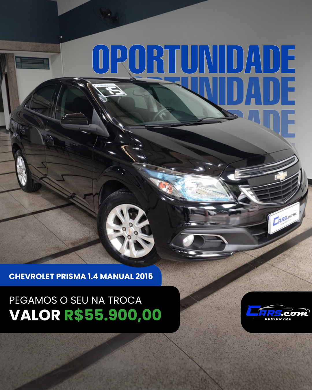Cars.comseminovos Facebook ad: CHEVROLET PRISMA 1.4 MANUAL 2015