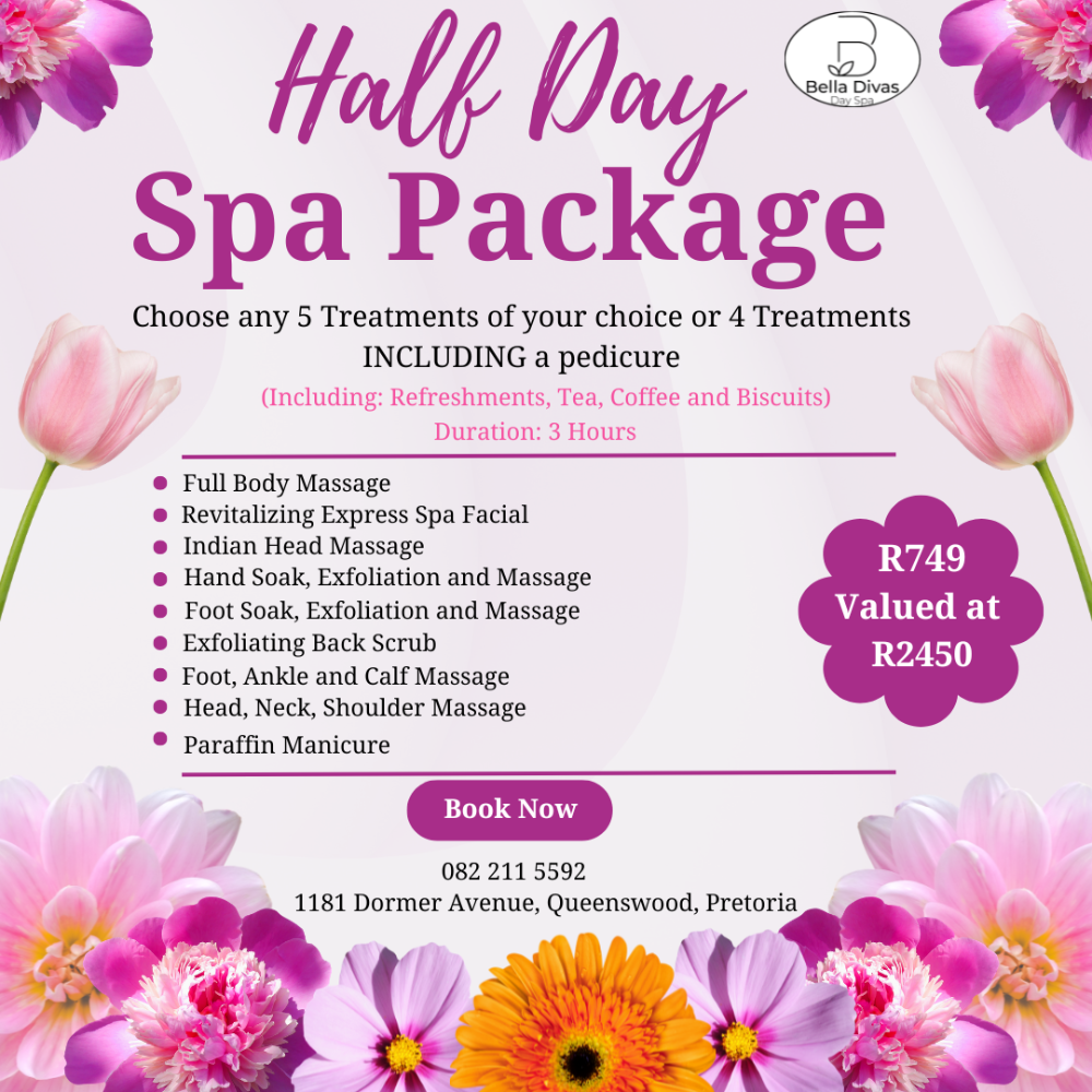 Bella Divas Day Spa, Queenswood, Pretoria Facebook ad from Jun 8, 2026