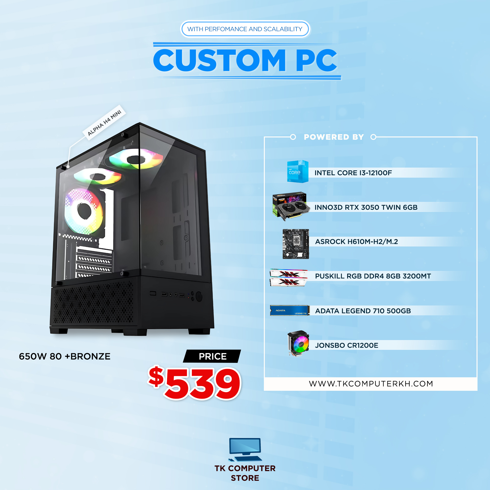 TK Computer Store Facebook ad
