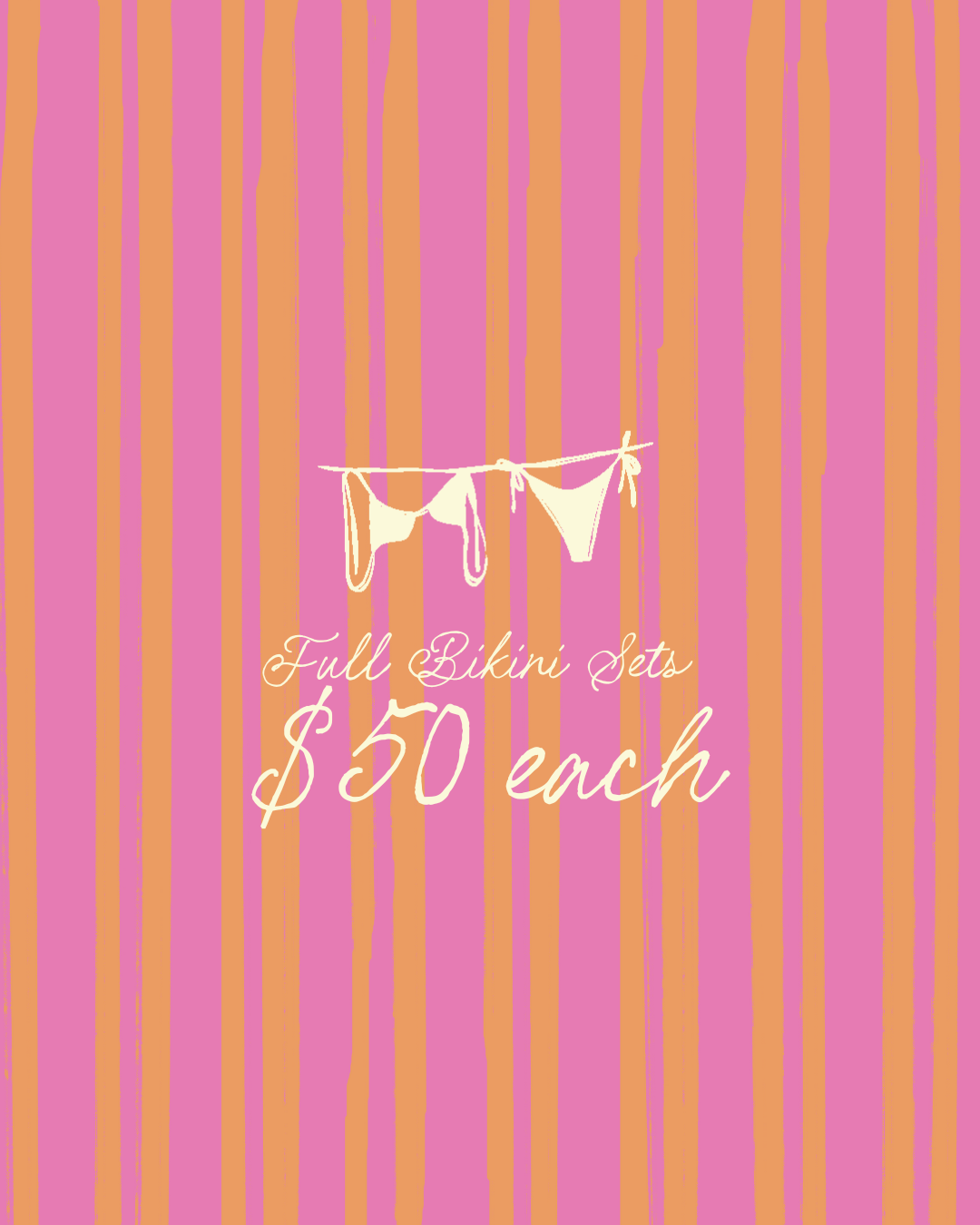 Dippin' Daisy's Swimwear Facebook ad: BIKINI SETS: NOW $50