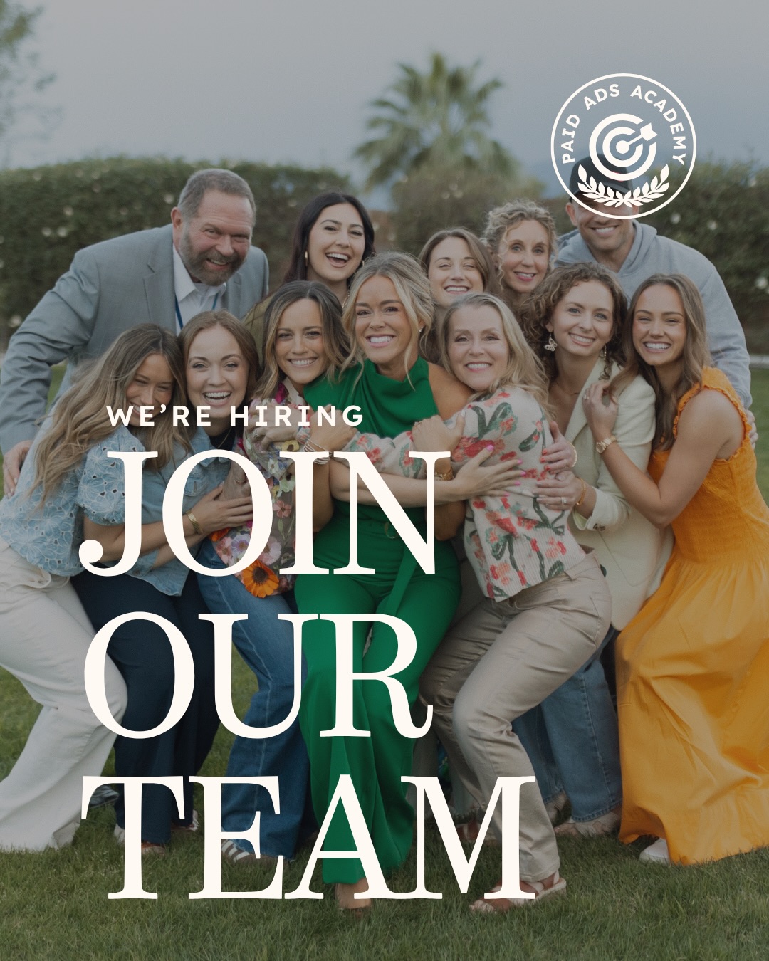 Paid Ads Academy Facebook ad: We’re hiring. Seven roles.