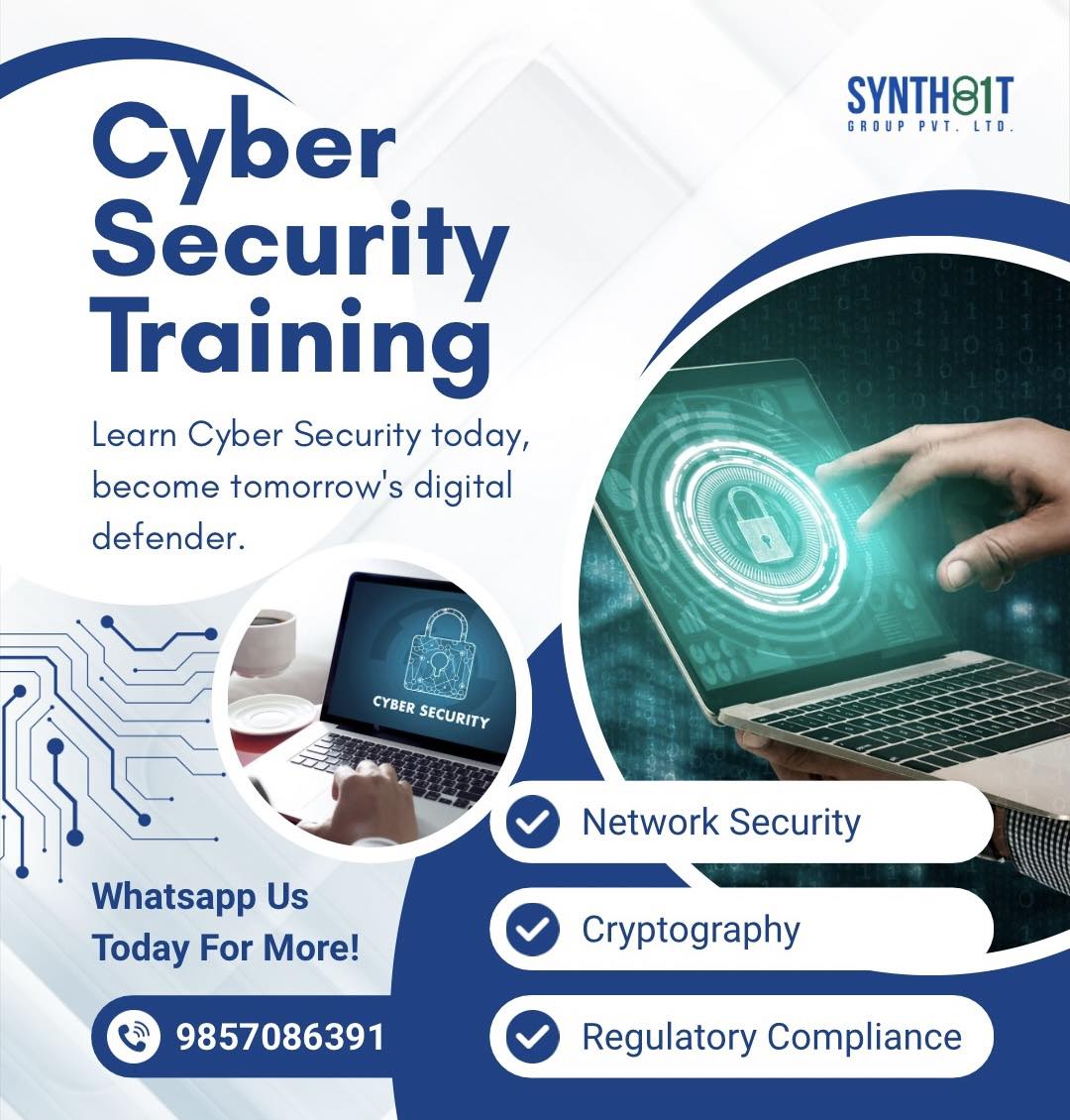 SynthBit Technologies Facebook ad: Protect. Defend. Secure.