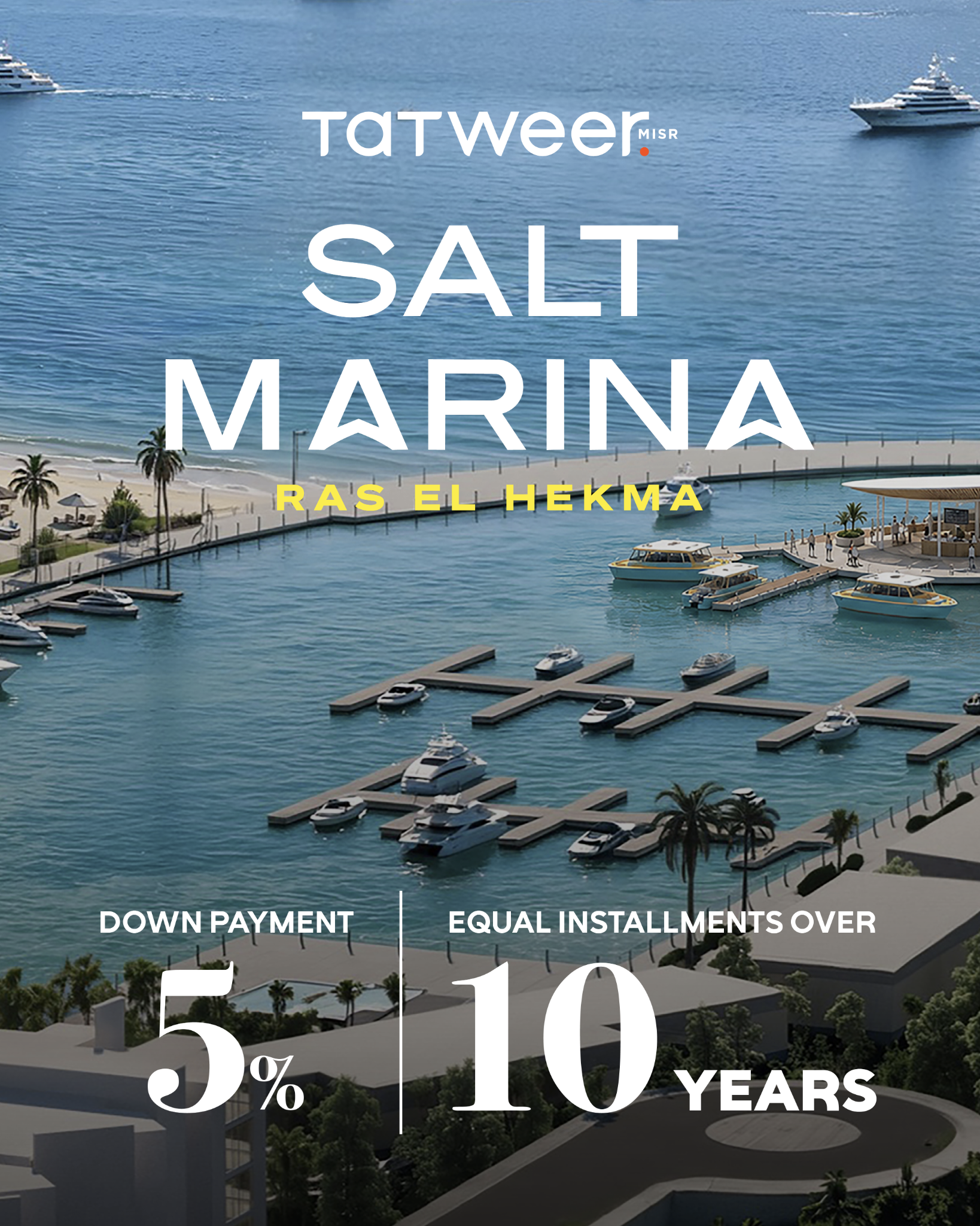 Tatweer Misr Facebook ad: Launching Offer | 30% discount over 5 years installment
