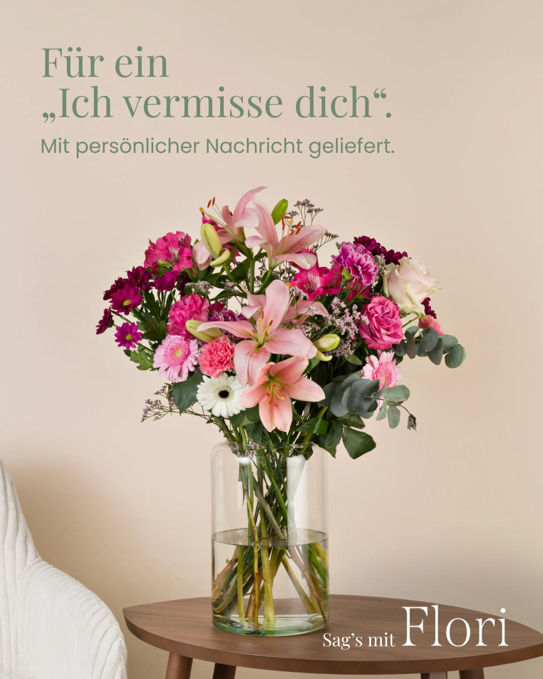 Flori.at Facebook ad: Jetzt 10% Rabatt mit Code FLORI10
