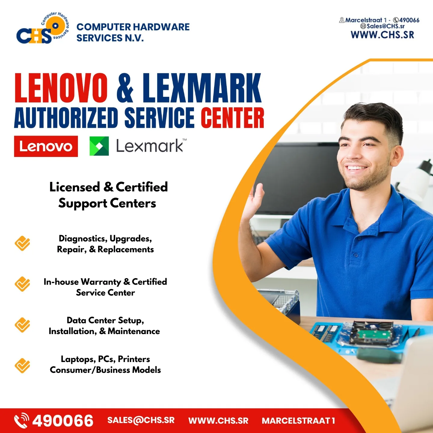 Computer Hardware Services N.V. Facebook ad: Providing Suriname with Manageable and Affordable ICT…
