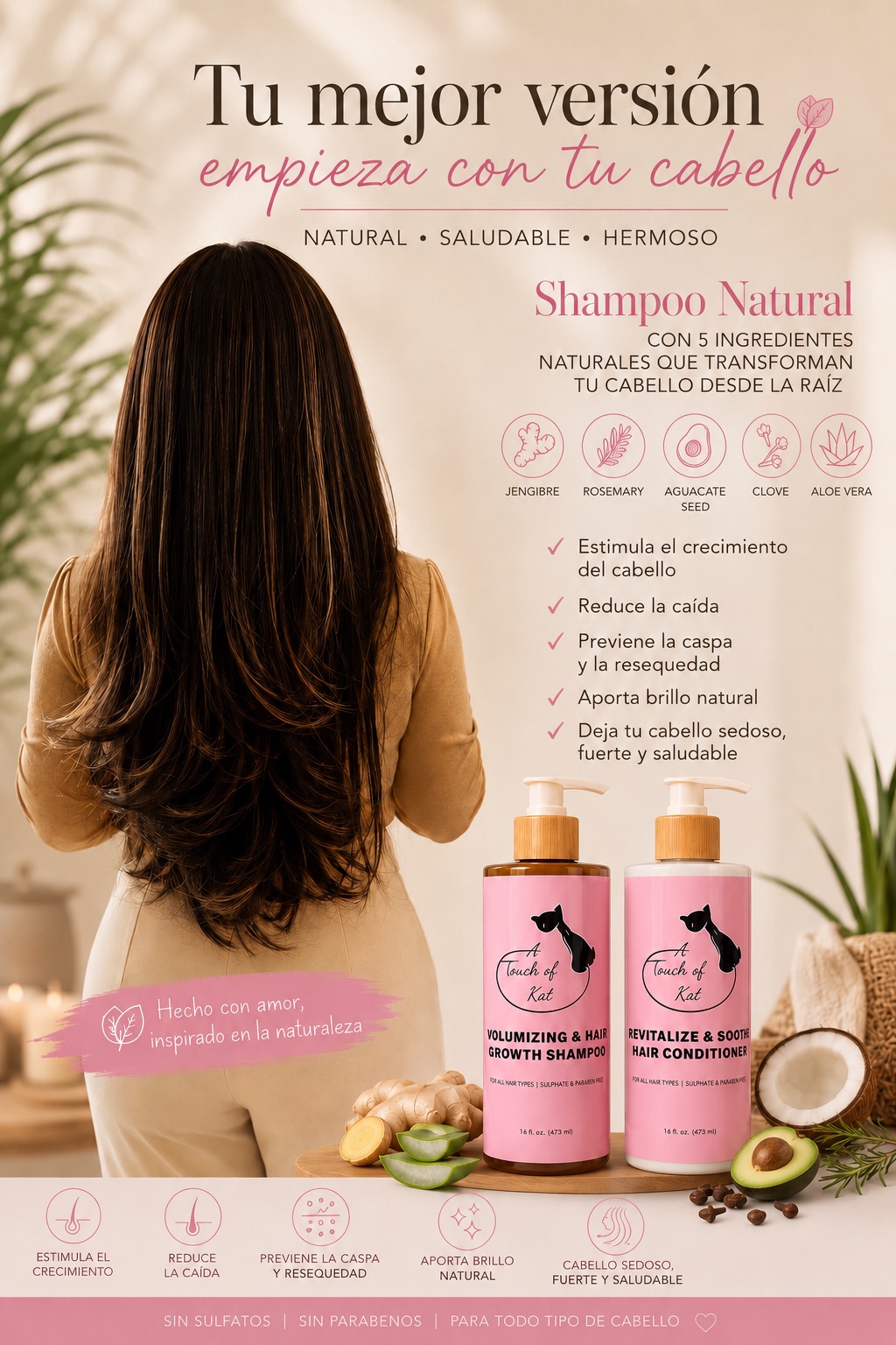 A Touch of Kat Facebook ad: Shampoo and Conditioner