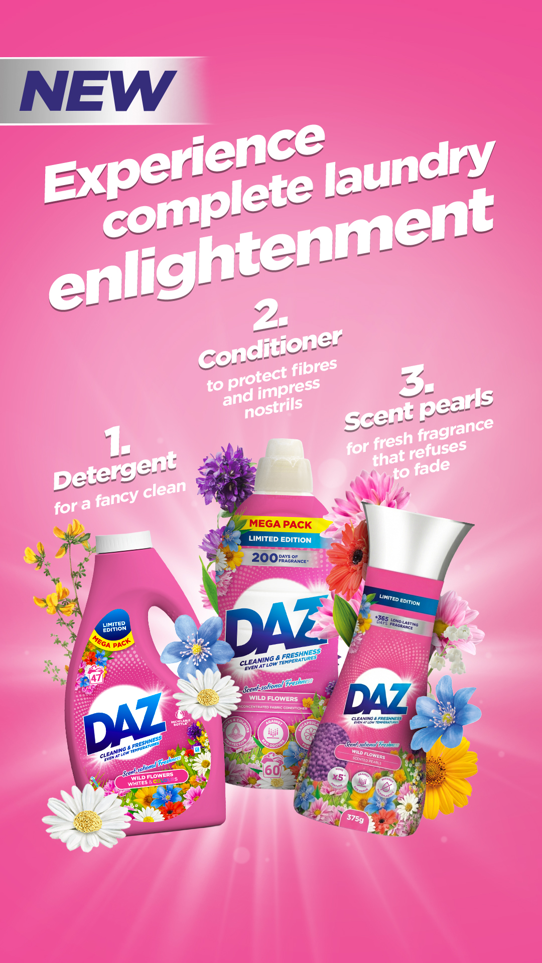 Daz Facebook ad: Freshen up your laundry routine.
