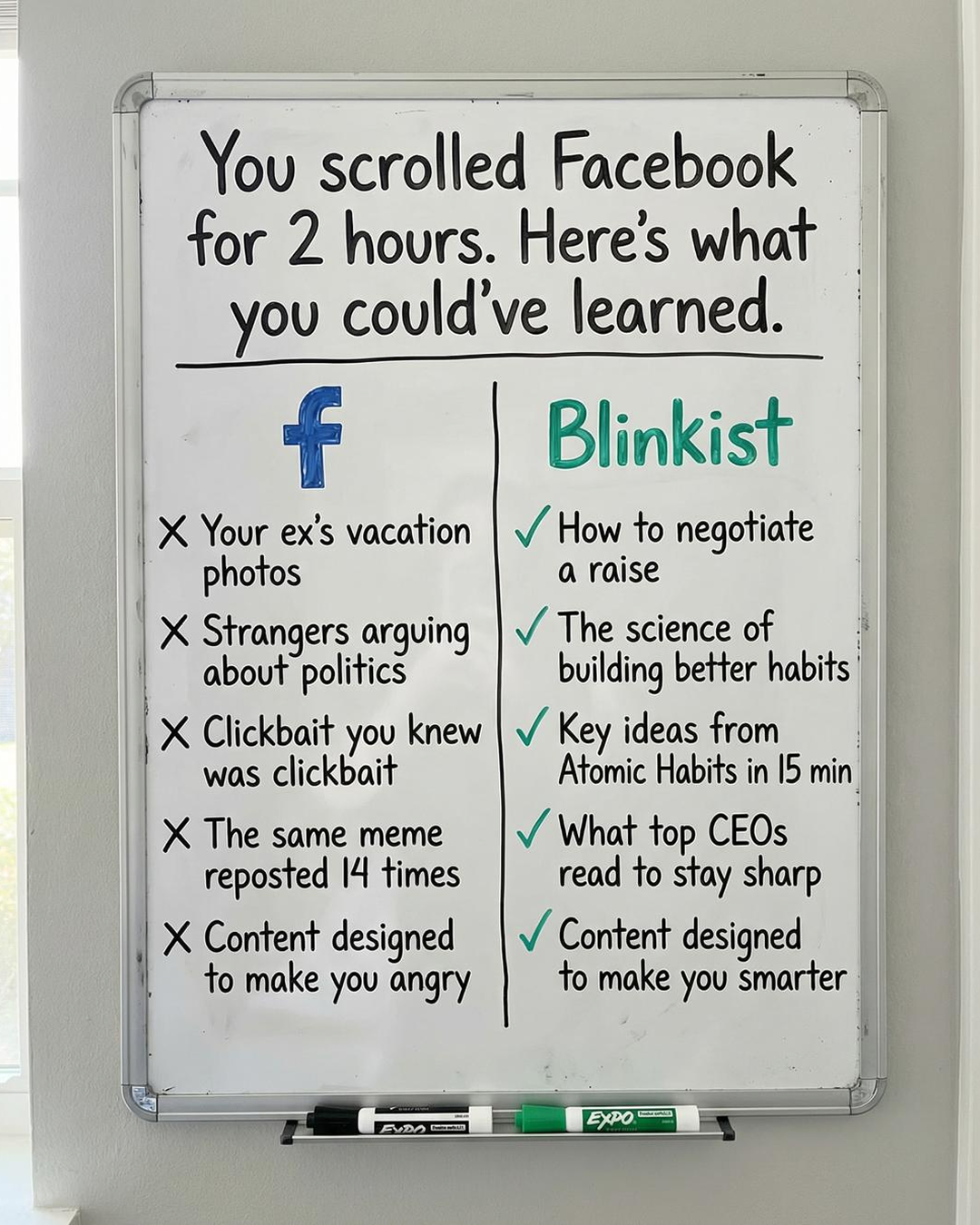 Blinkist Facebook ad