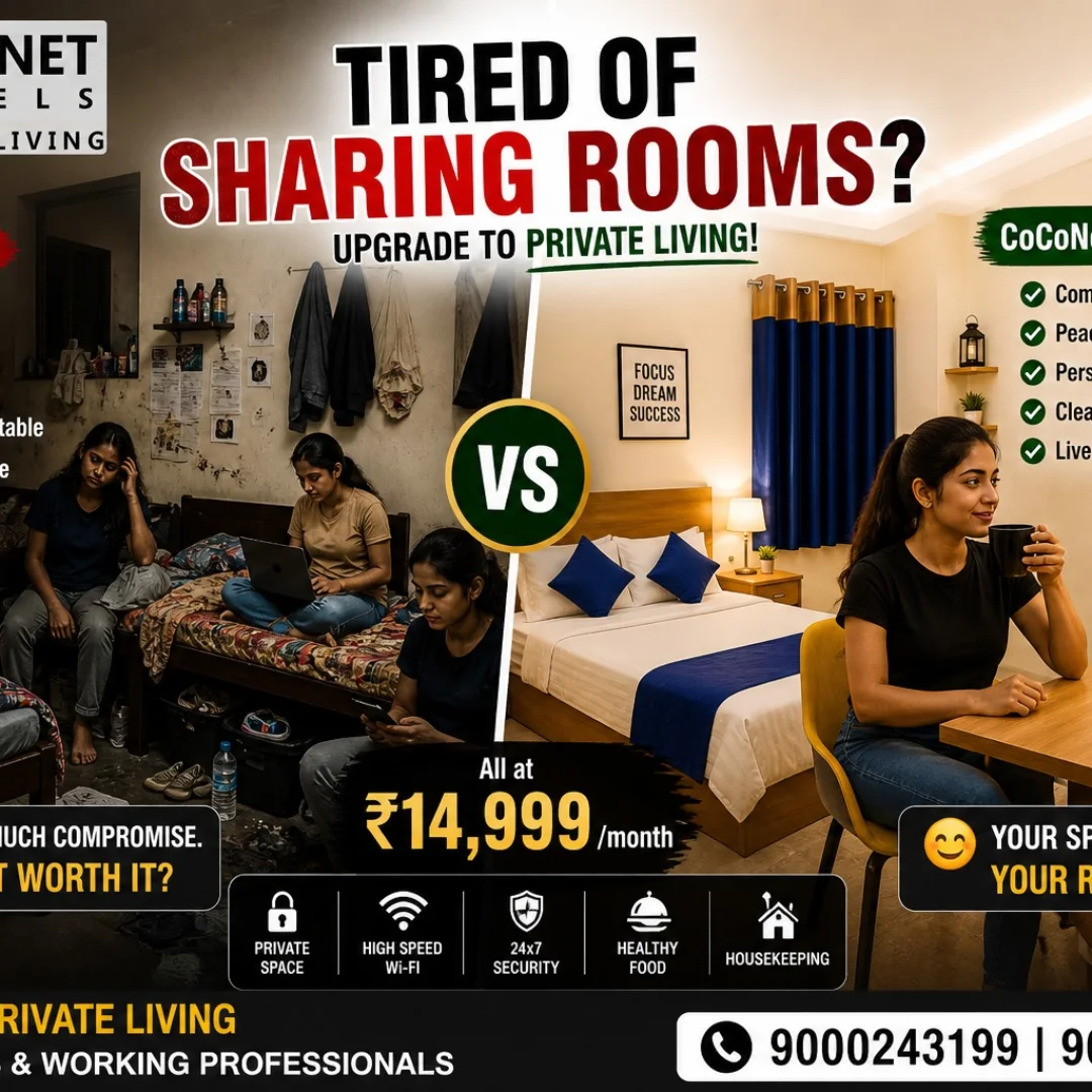 hotelcoconet Facebook ad: Ditch the drama of shared rooms!