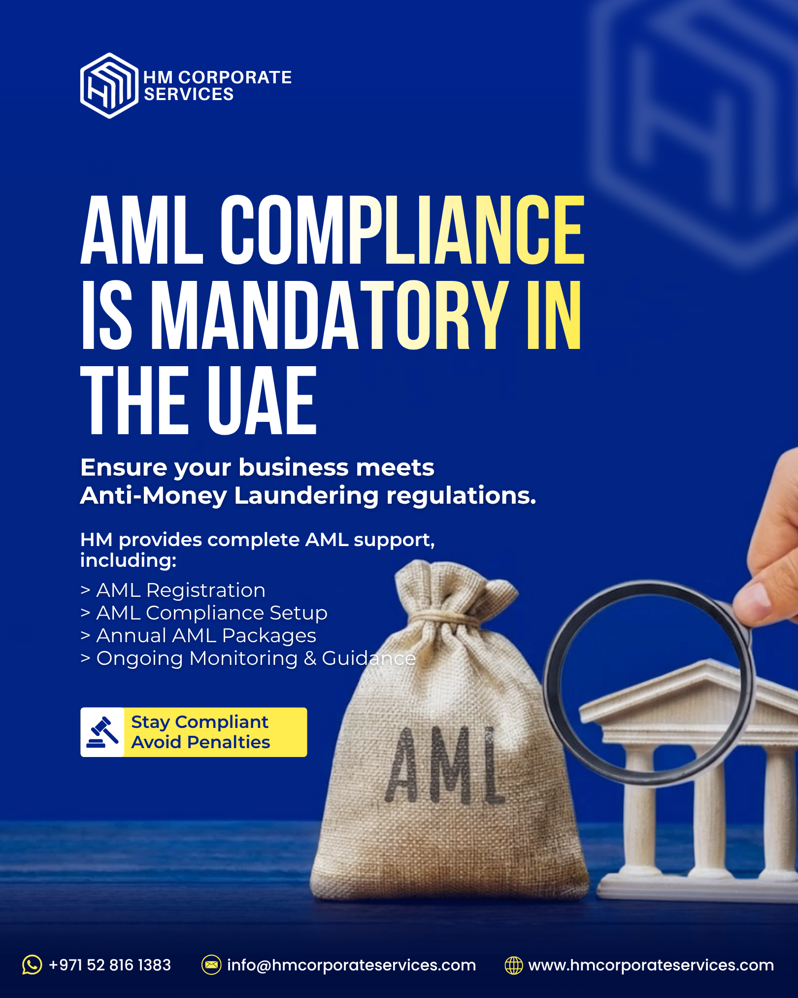 HM Corporate Services Facebook ad from Aug 17, 2026