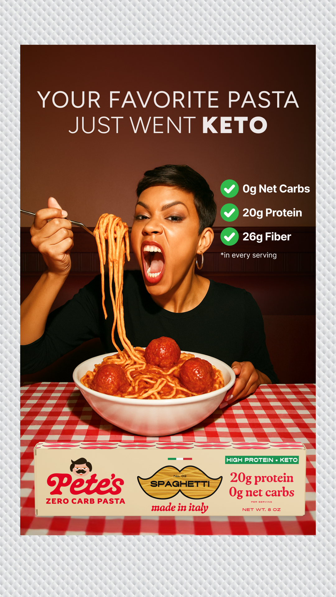 Pete's Pasta Facebook ad from May 28, 2026