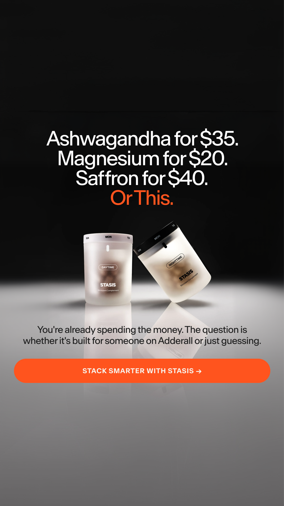 Stasis Facebook ad