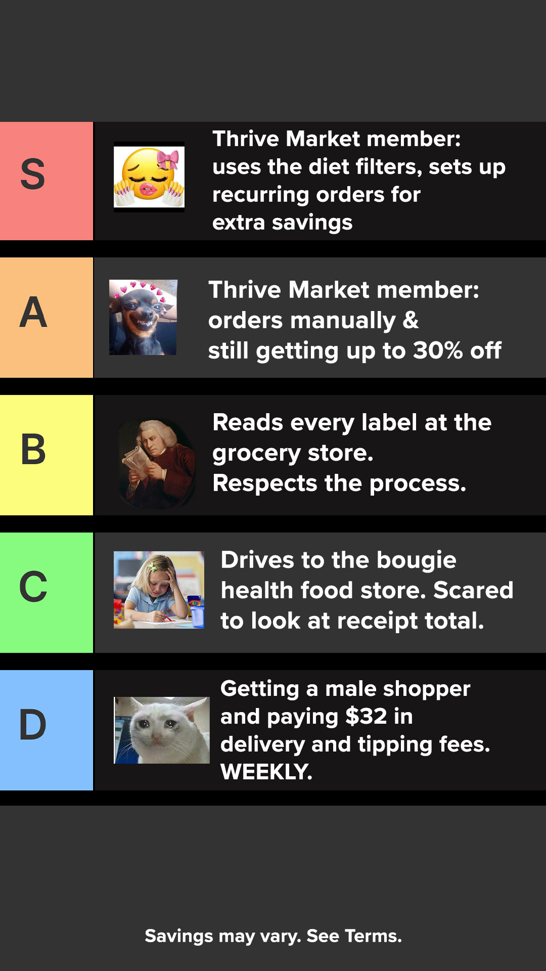 Thrive Market Facebook ad