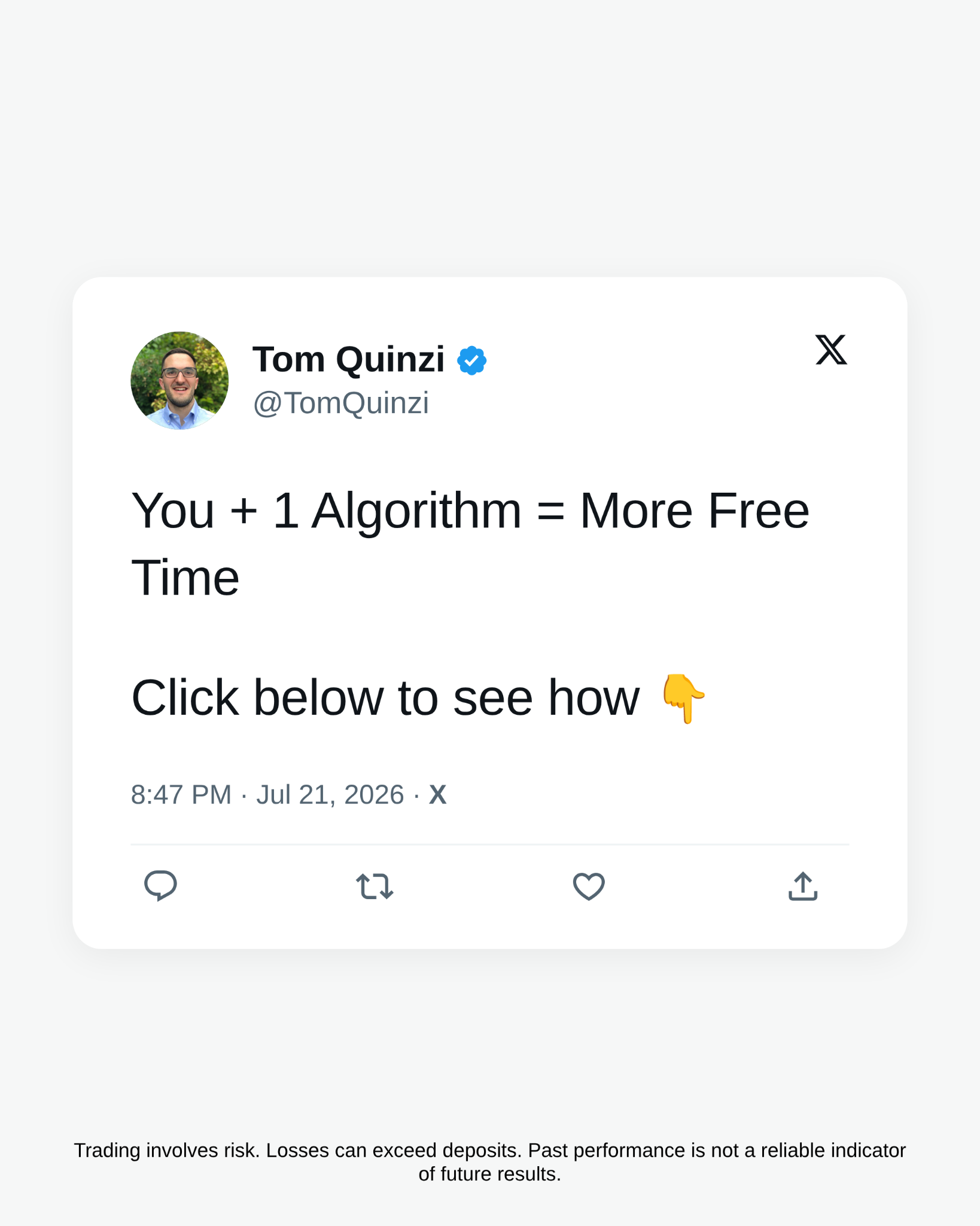 Tom Quinzi Facebook ad